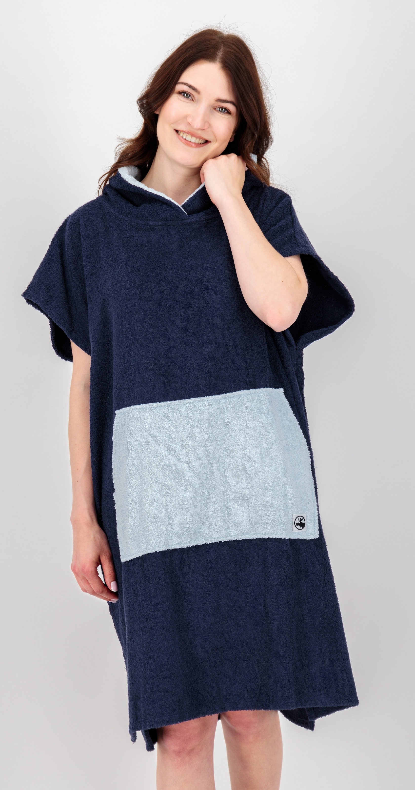 DEPROC Active Poncho »Badeponcho PARLEE BEACH« mit Kapuze Badeponcho mit grosser Kängurutasche und Innentasche