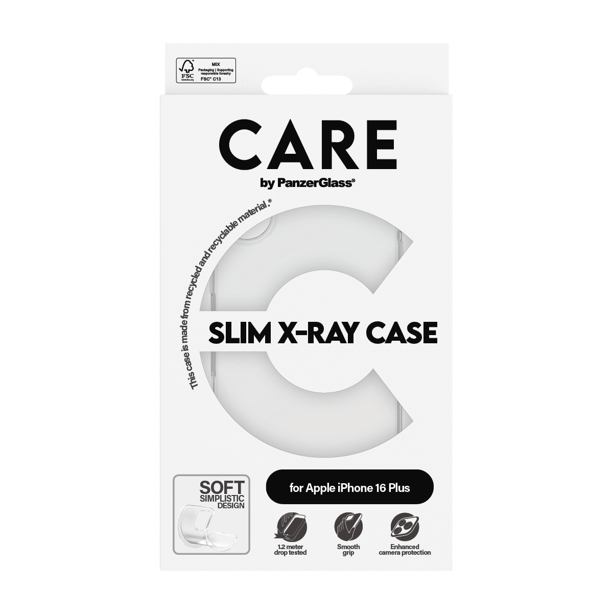CARE by PanzerGlass Housse pour téléphone portable »Case Fashion X-Ray Soft Basic Apple iPhone 16 Plus« Backcover, Schutzhülle, Handyschutzhülle, Case, Schutzcase, stossfest
