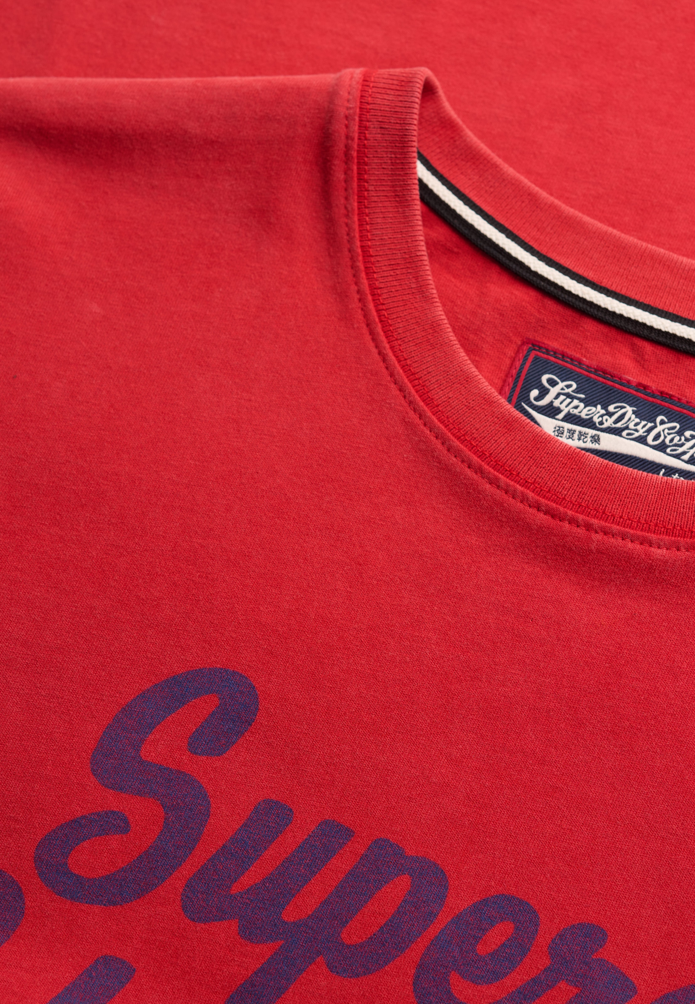 Superdry Shirt à col rond »VINTAGE SCRIPT TEE« coton, coupe décontractée
