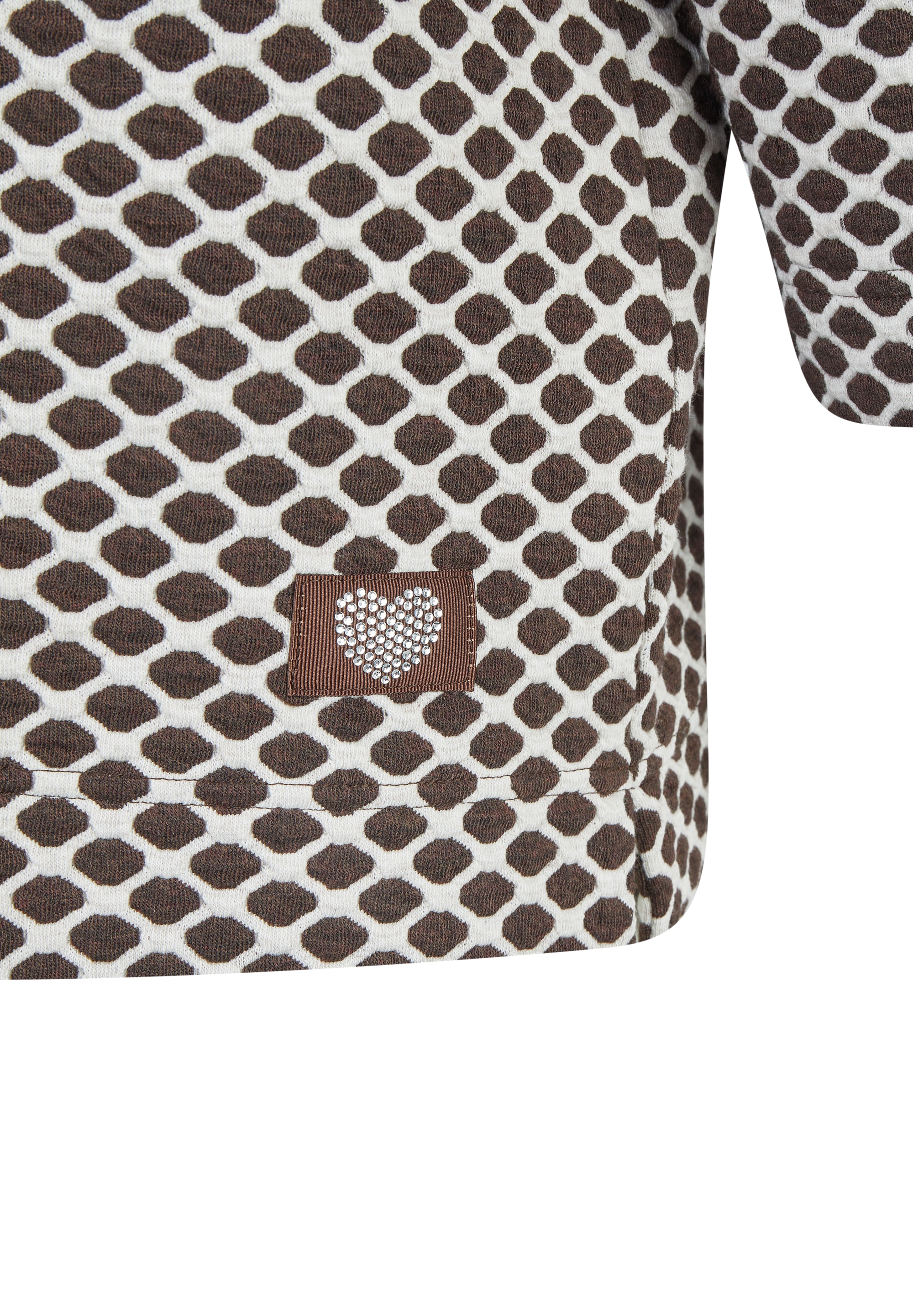 Rabe T-shirt à manches 3/4 avec motif intégral et viscose/stretch
