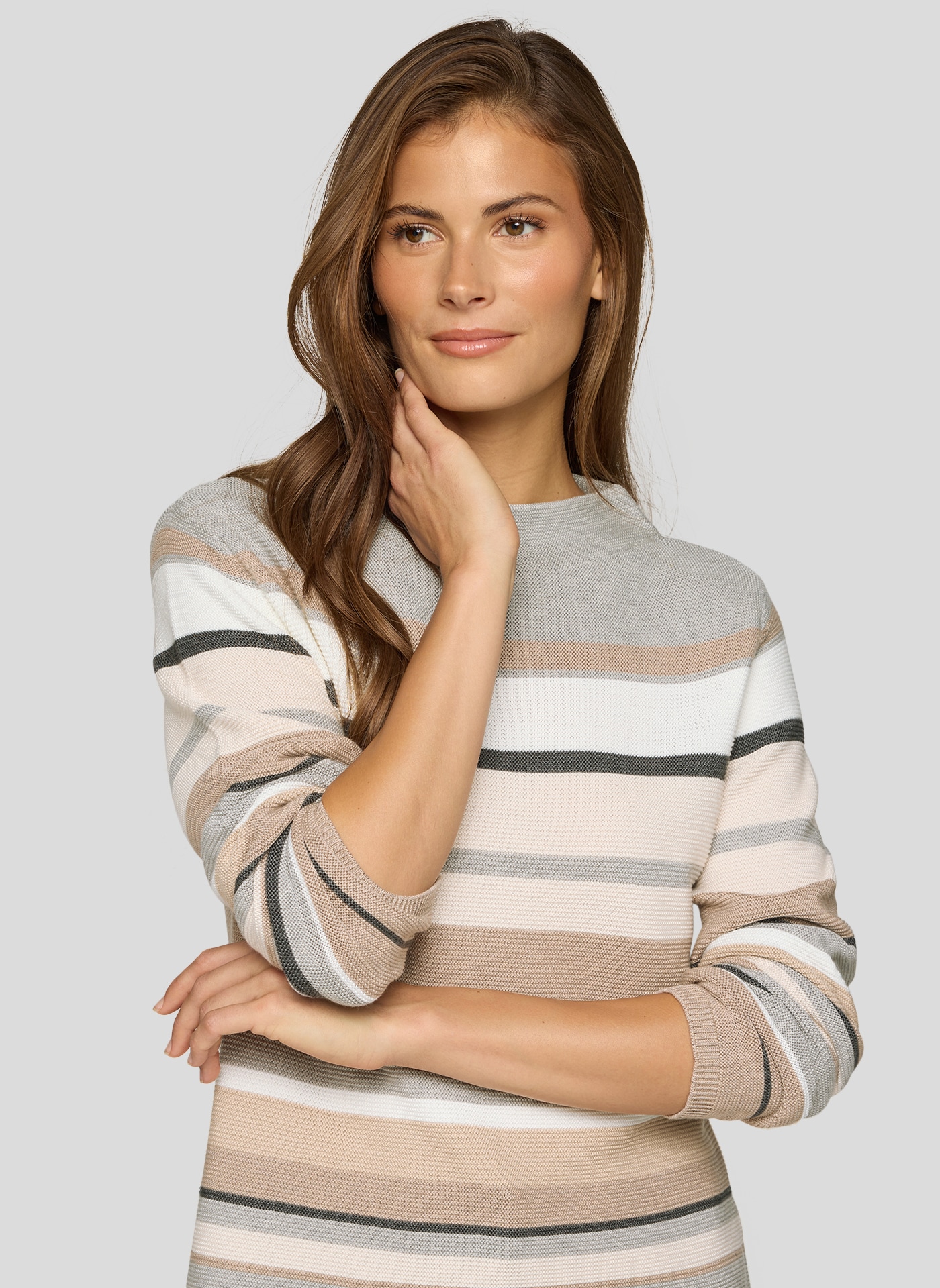 Rabe Streifenpullover mit intarsien Muster