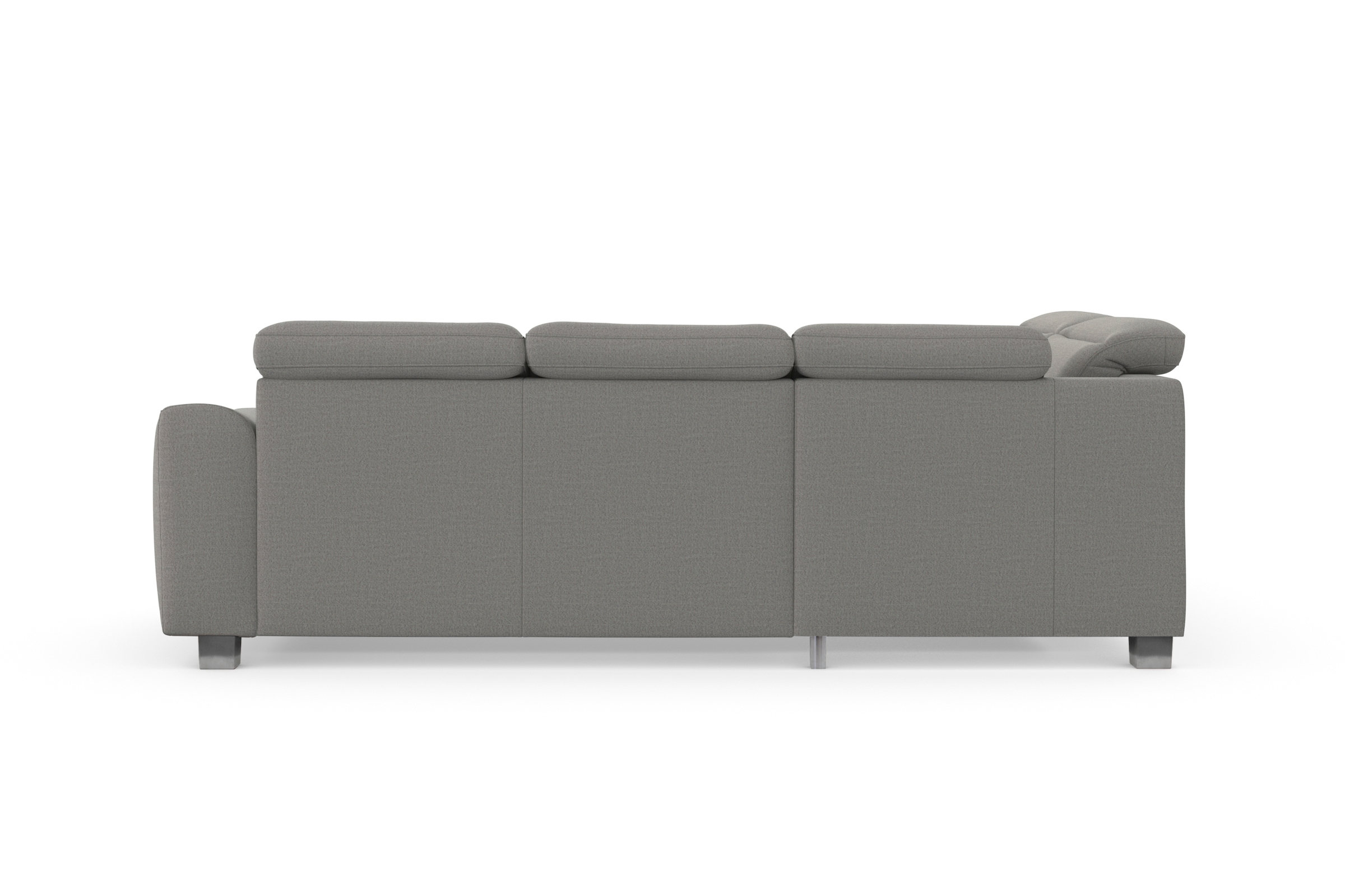 sit&more Ecksofa »Dundee L-Form« mit Federkern und Edelstahlfüssen, wahlweise mit Kopfteilverstellung