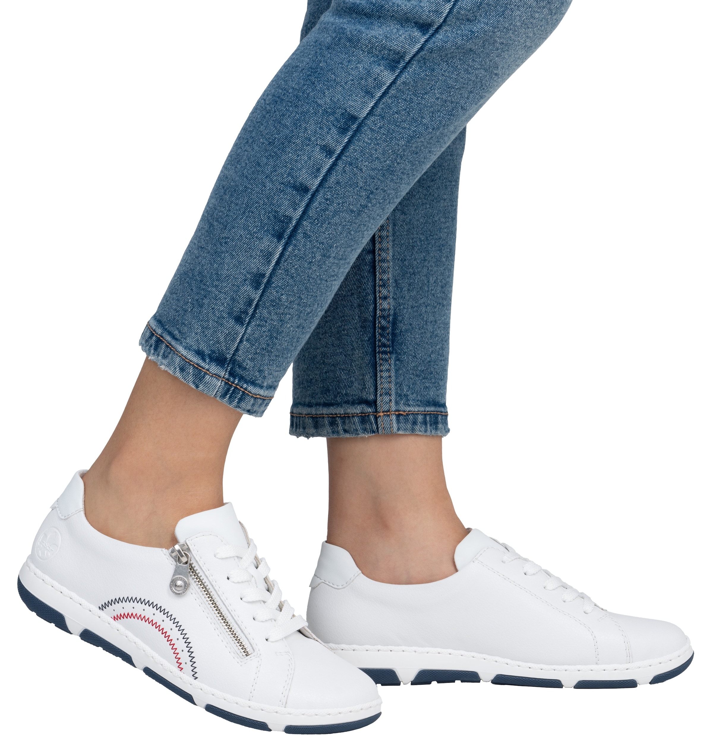 Rieker Sneaker  , Schnürschuh, Halbschuh, Freizeitschuh mit weichem Schaftrand