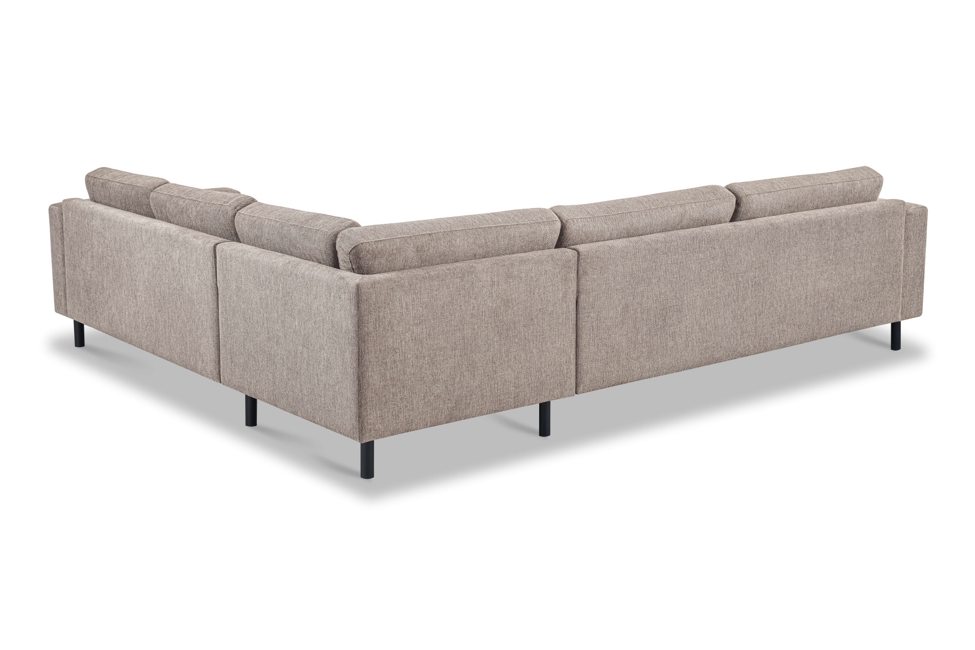 GOODproduct Canapé d'angle »Sveeva, L-Form, B.288 cm, schwarze Metallfüsse« tissu tissé durable, avec suspension ondulée, plusieurs couleurs