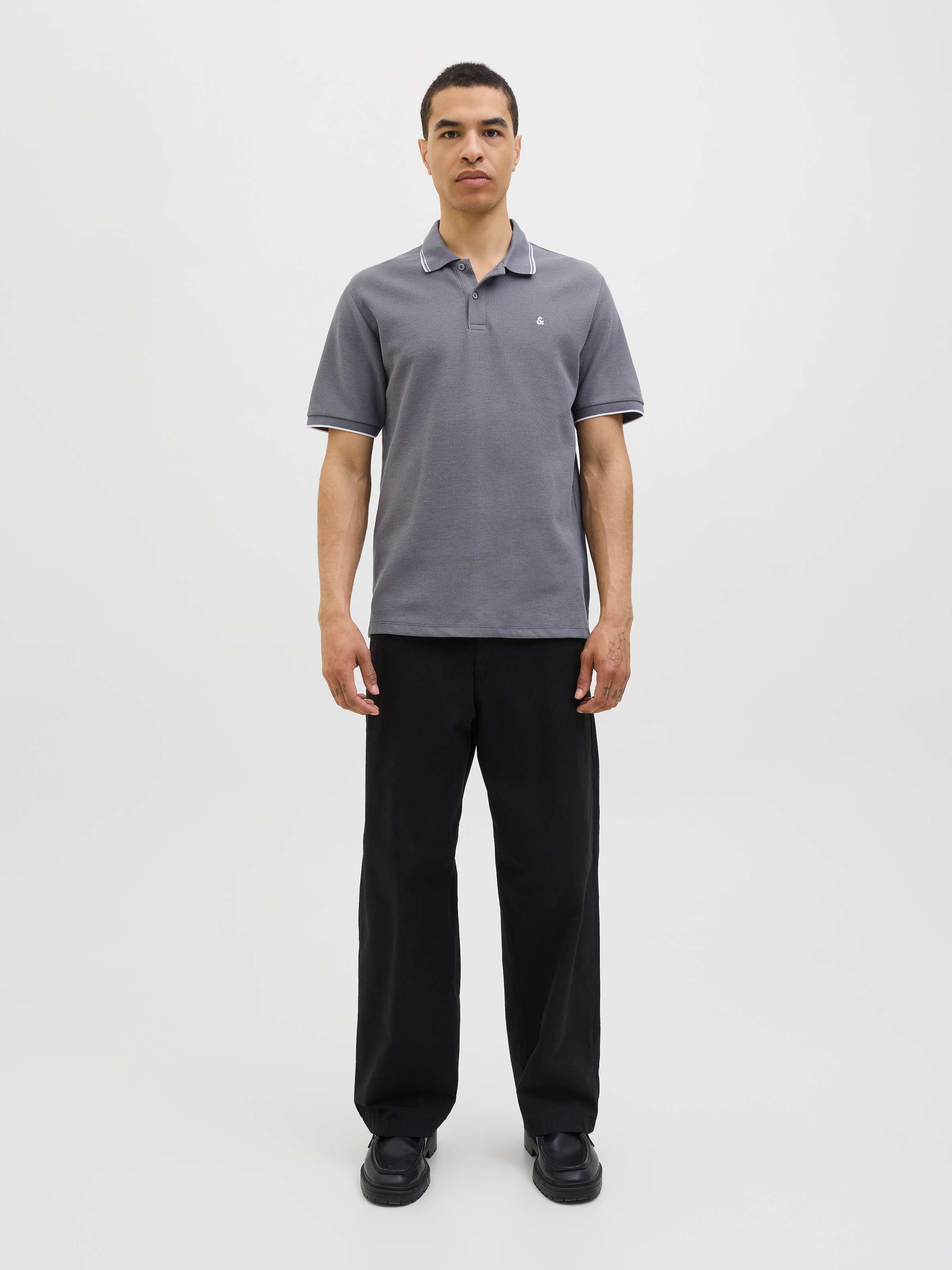 Jack & Jones »JJEAUSTIN POLO SS NOOS« Materialmix, regular fit