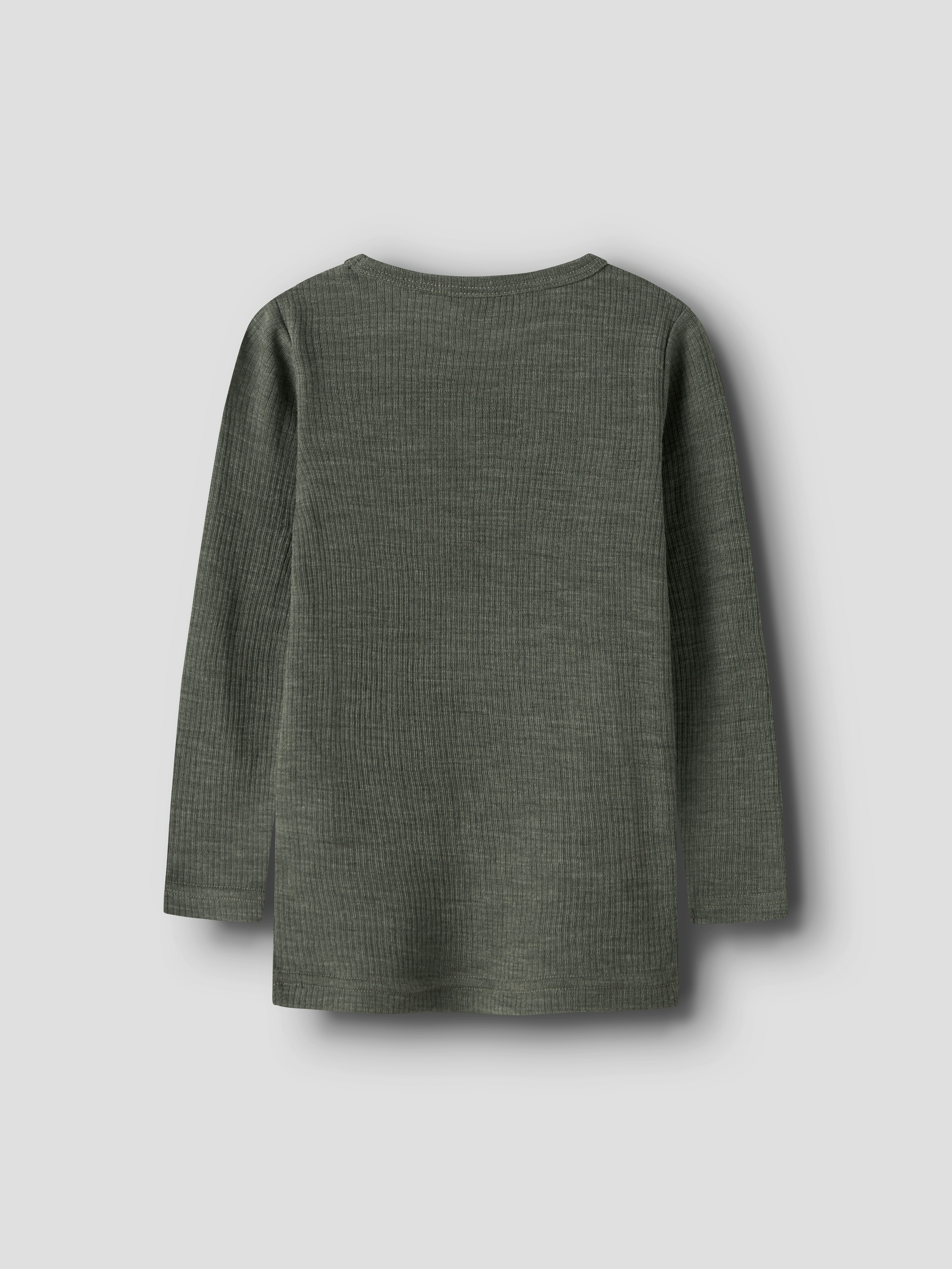 Name It T-shirt à manches longues »NMNWAX WOOL RIB LS TOP NOOS« en pure laine mérinos