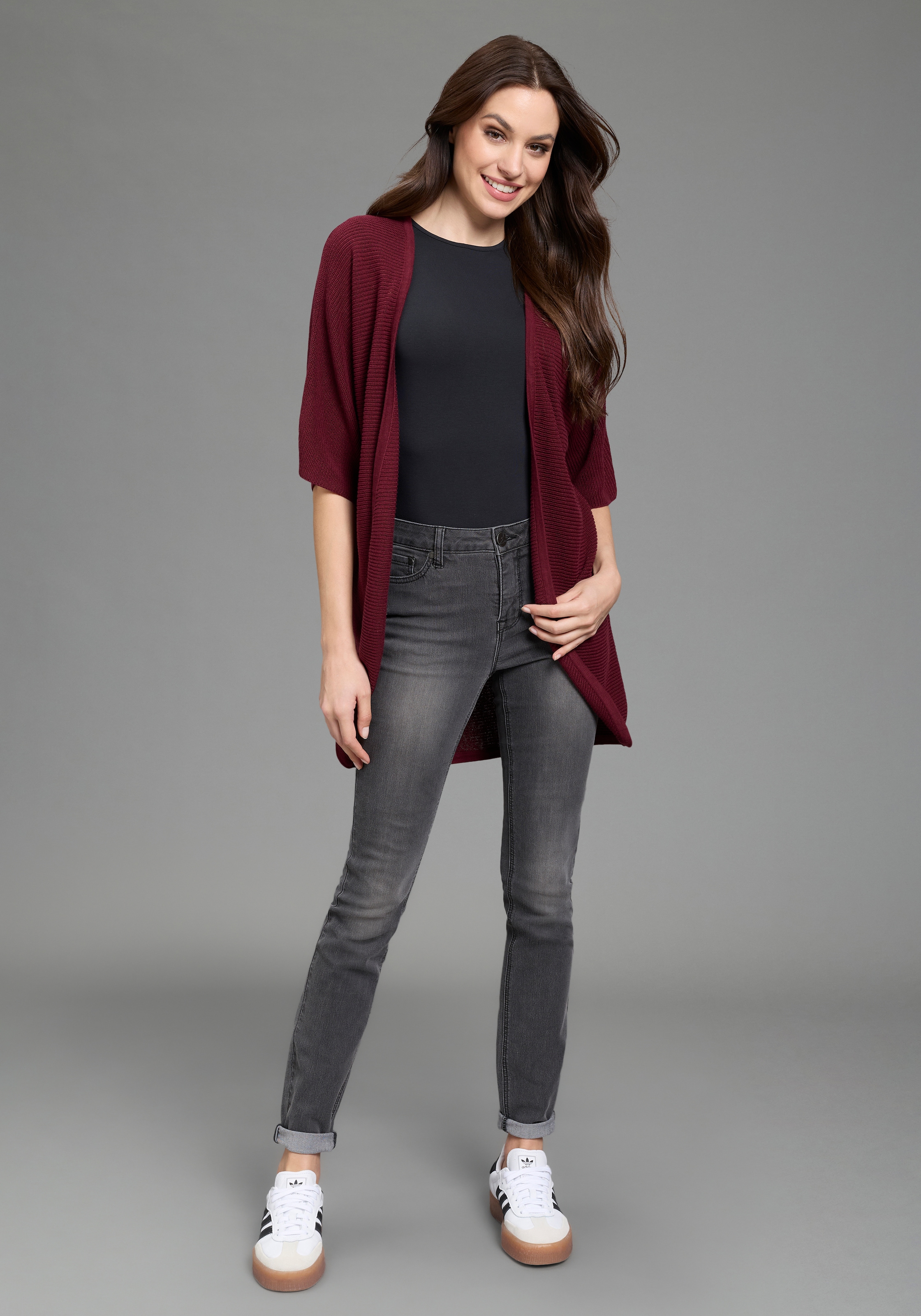 Laura Scott Body à manches courtes im Basic Stil, aus Baumwolle und Elasthan