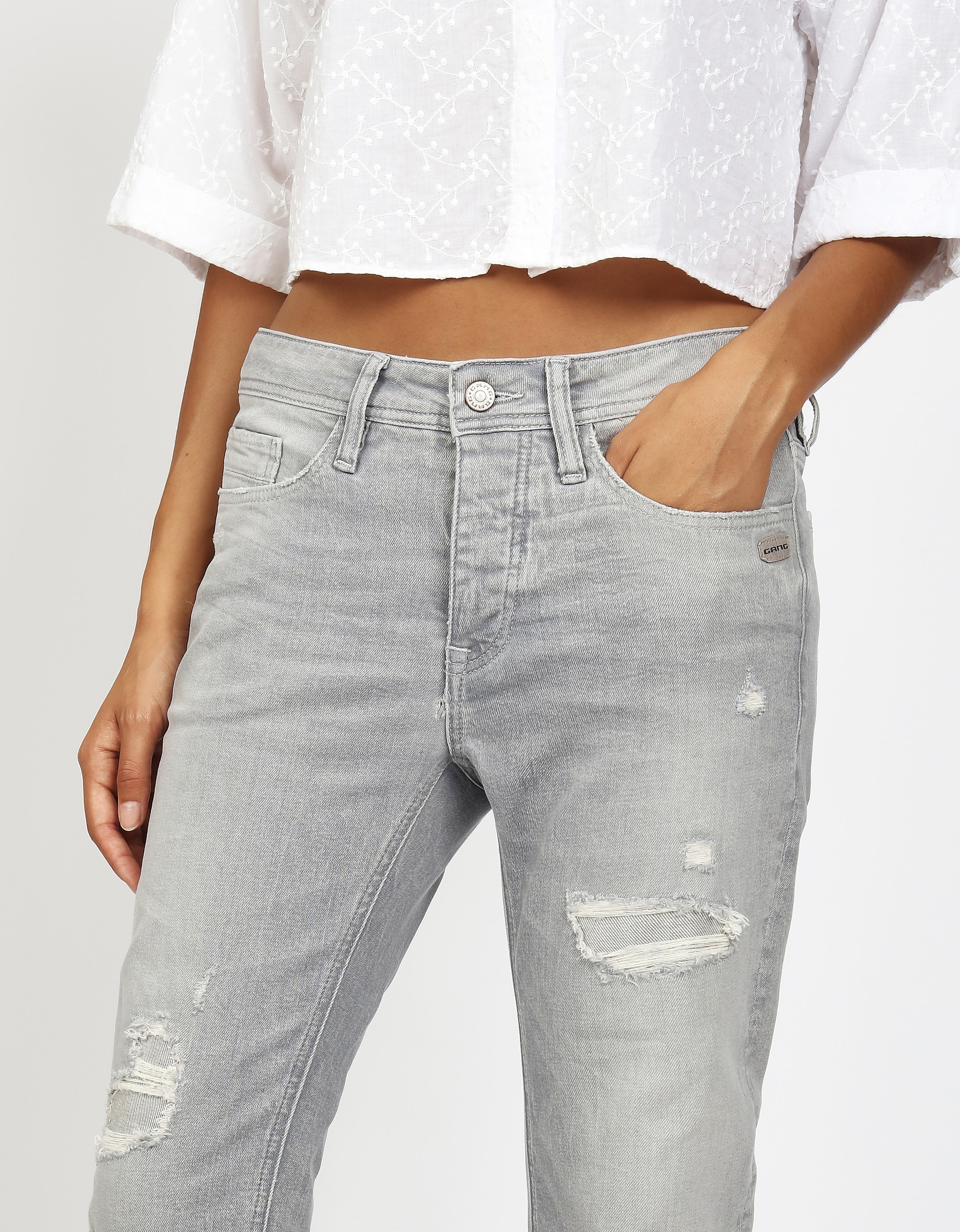 GANG Jeans boyfriend »94NICA CROPPED« mit geraden und verkürzten Beinverlauf