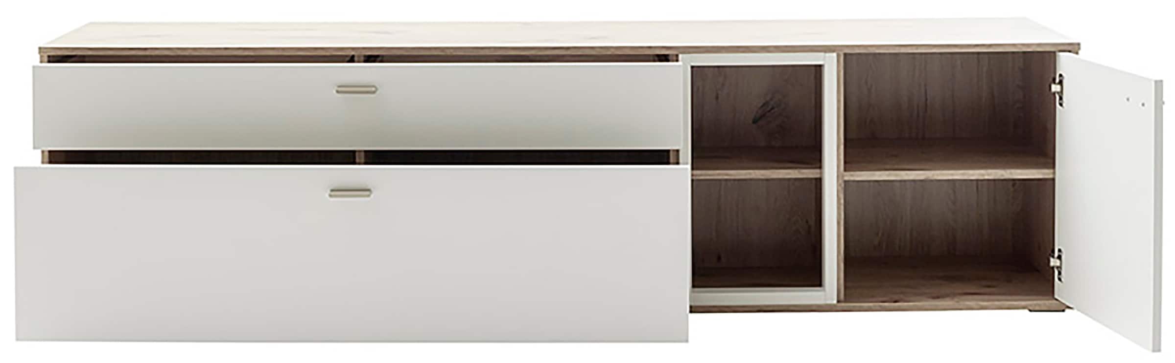 MCA furniture Lowboard »SANTERNO« mit 1 Tür, 2 Schubkästen, offene Fächer, Fernseher bis 80 Zoll