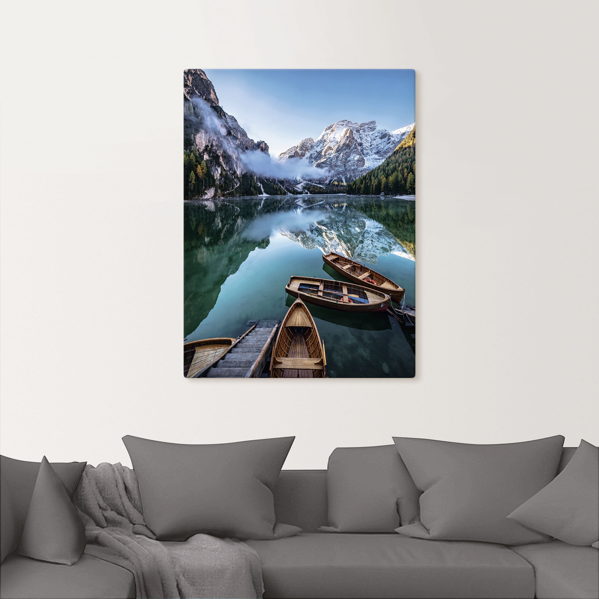Artland Wandbild »Pragser Wildsee in Südtirol« 1 Stk. tlg. als Alubild, Leinwandbild in verschied. Grössen