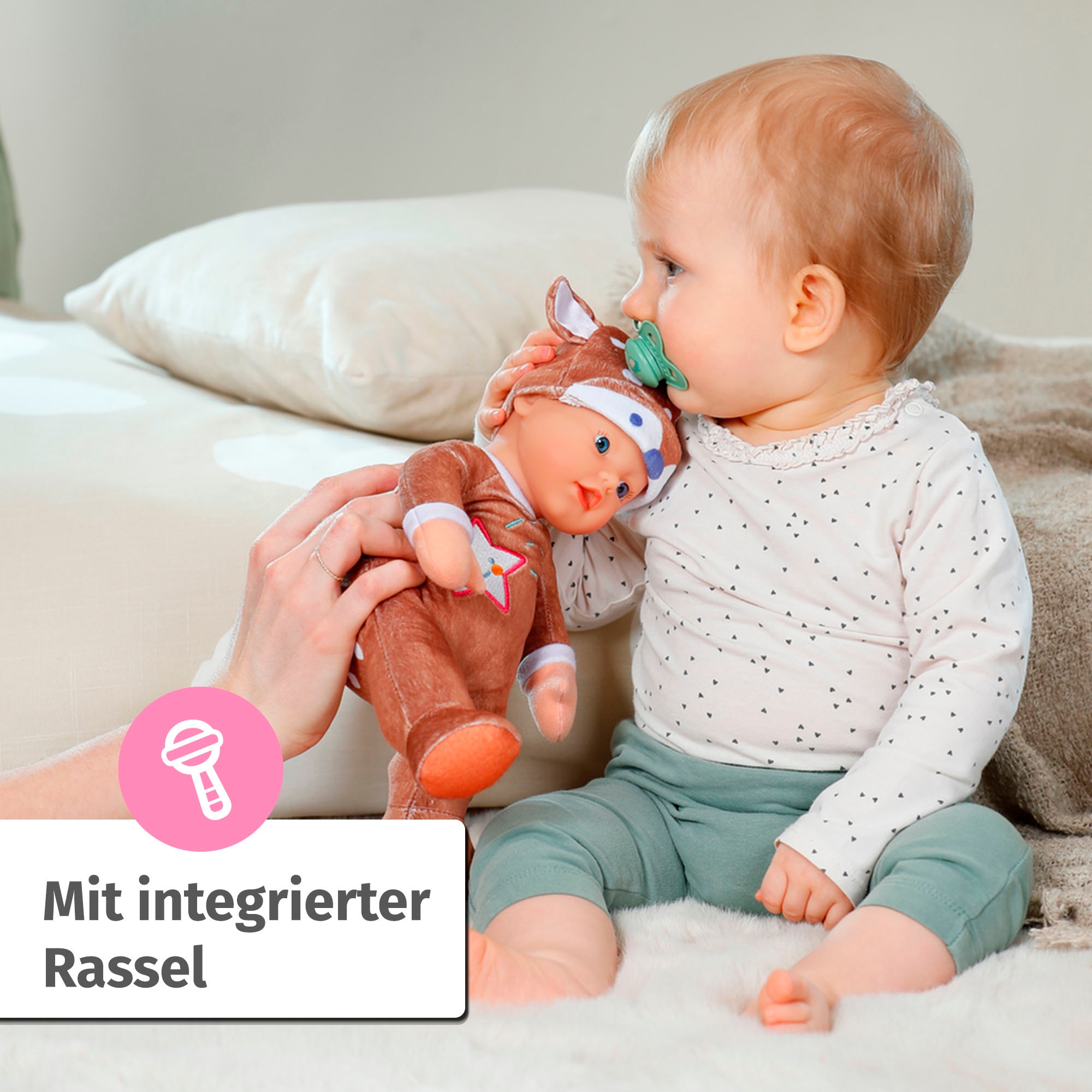 Baby Born Poupée bébé »for babies Sleepy Reh, 30 cm« mit Rassel im Inneren
