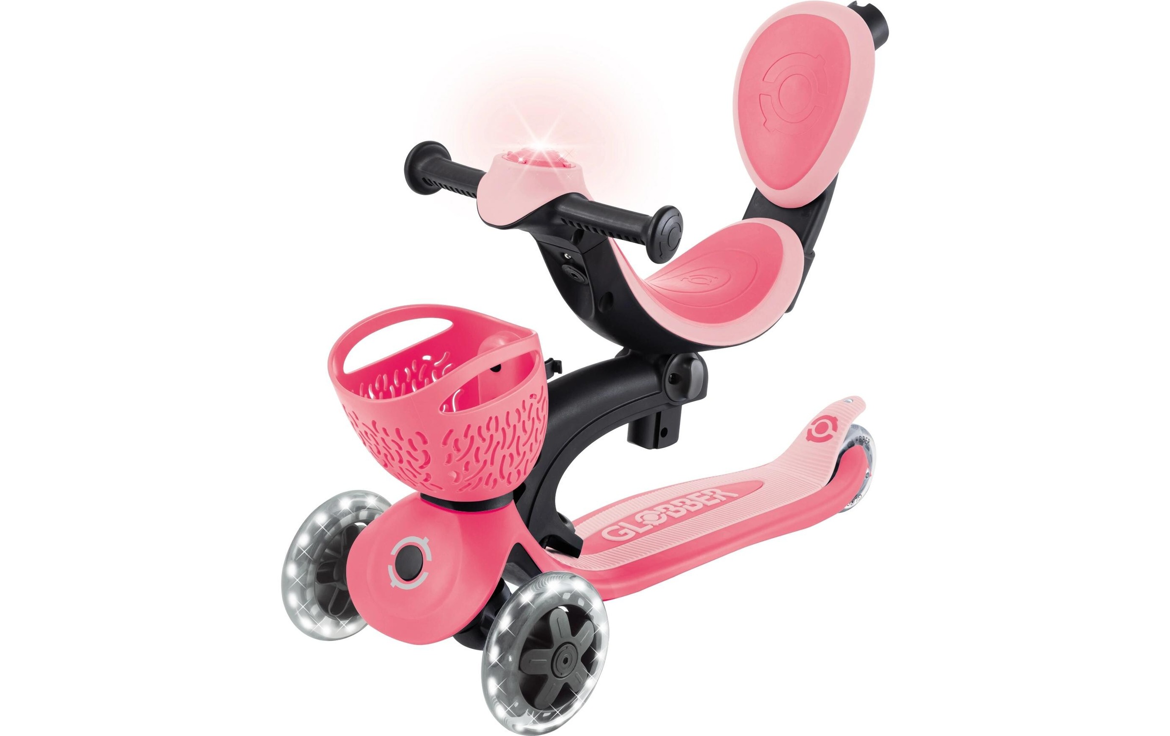 Globber Scooter »GO-UP BABY 360 LIGHTS, mit Leuchtrollen und Leuchtmodul« Aufsitzrad, Laufrad und Scooter in Einem
