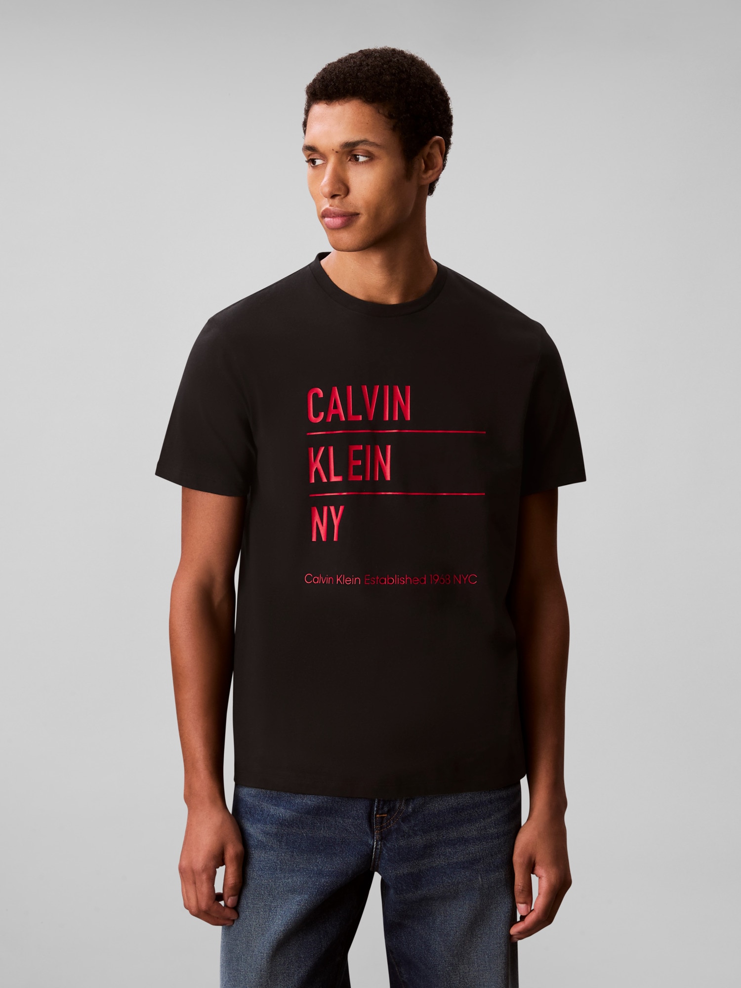 Calvin Klein Jeans T-Shirt »SS 30S EU CALVIN KLEIN NY GRAPHI« Mit Rundhalsausschnitt, regular fit