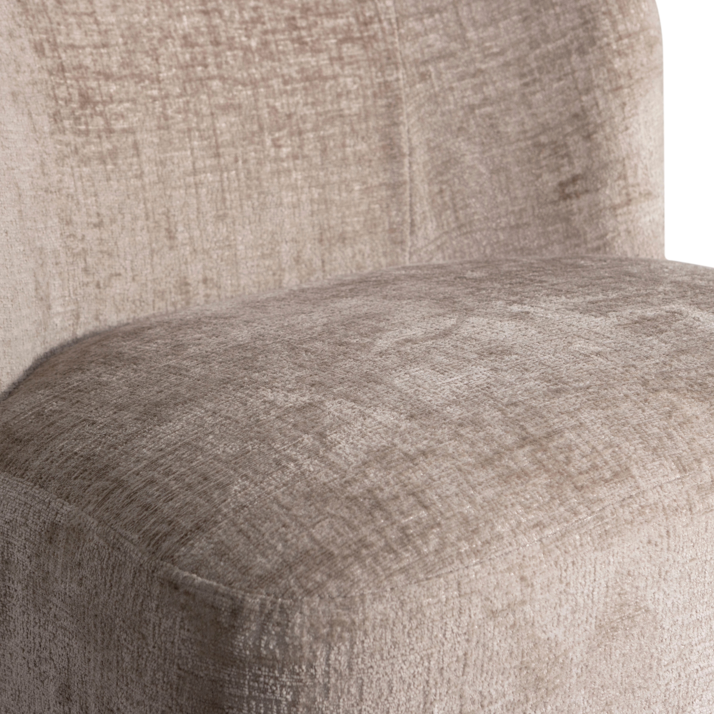 WOOOD Fauteuil pivotant »Atty mit struktur-Velvetbezug und Drehmechanismus B 74 x T 65 x H 75cm« Très haute résistance à l'usure, livré monté, capacité de charge 120 kg