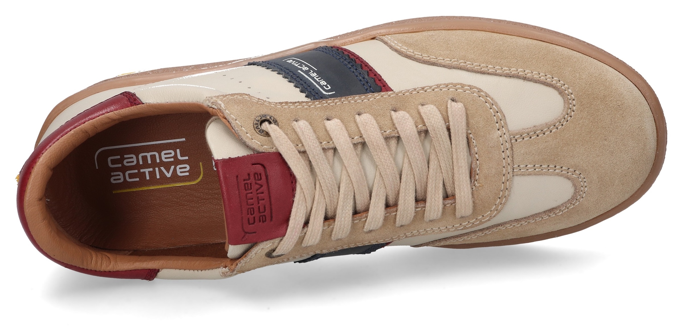 camel active Sneakers  , chaussure à lacets, sneaker rétro, chaussure de loisir avec logo