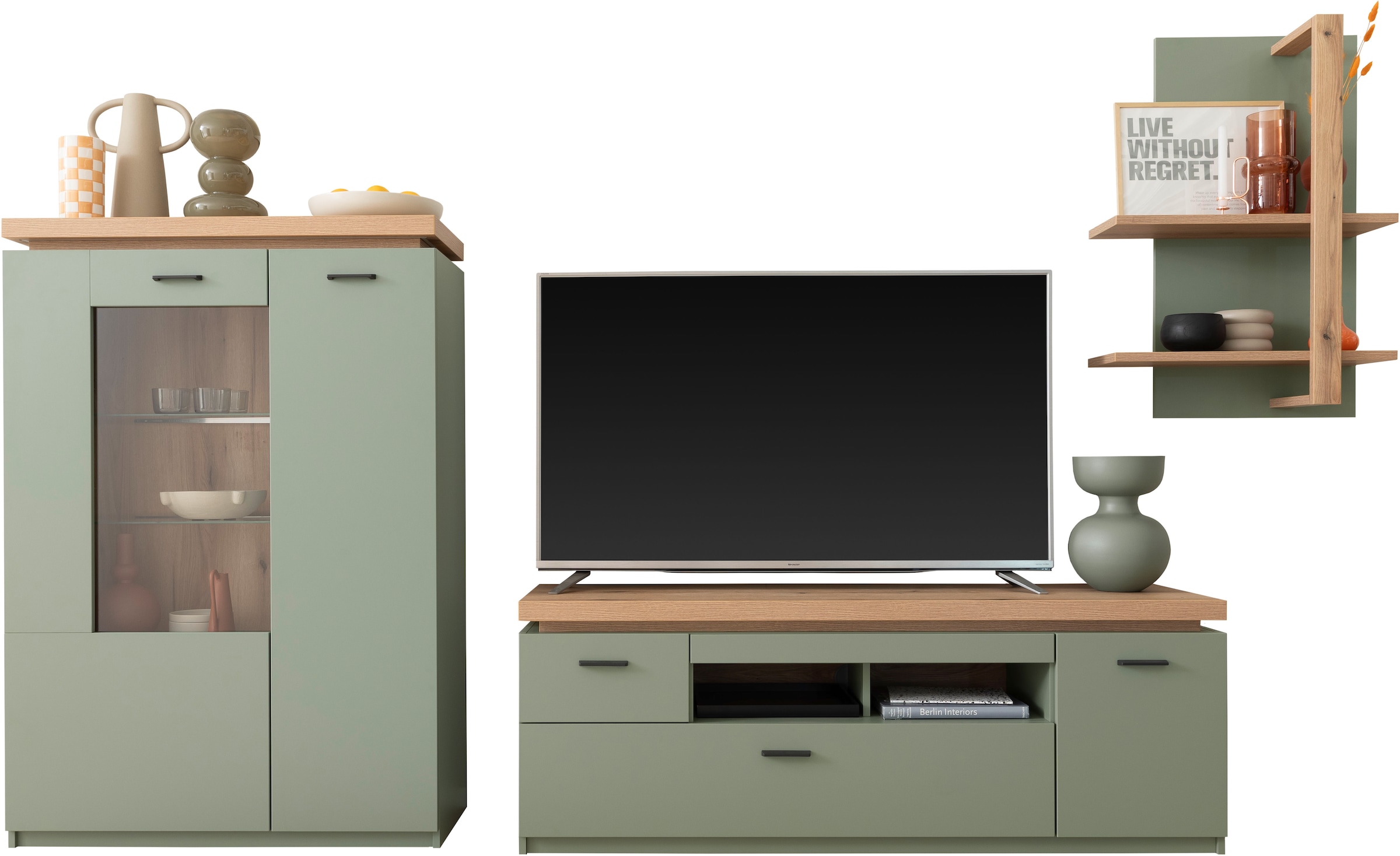 MCA furniture Wohnwand »MONIZ Wohnkomination 2« Komplett-Set, 3 Stk. tlg.