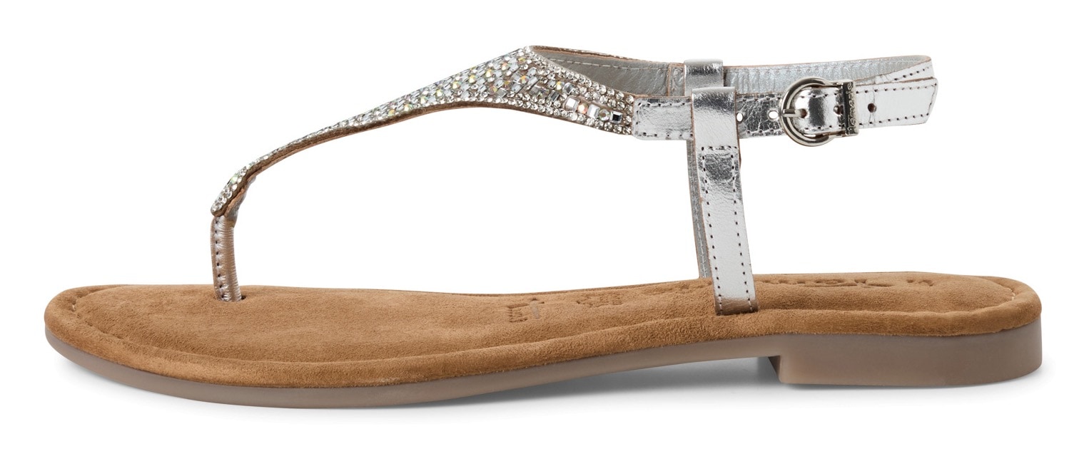 Tamaris Riemchensandale  , Sandalette, Sommerschuh, Festtagsschuh, funkelnde Strasssteinchen