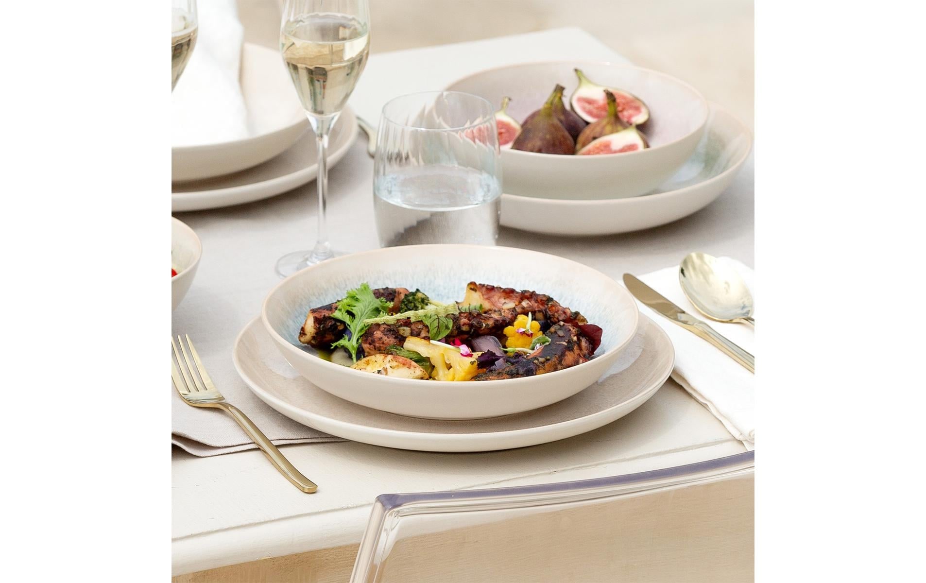   Assiette plate »Lunasol Elements Vulcano Sand la brise 4-tlg.« Tiefes Tellerset