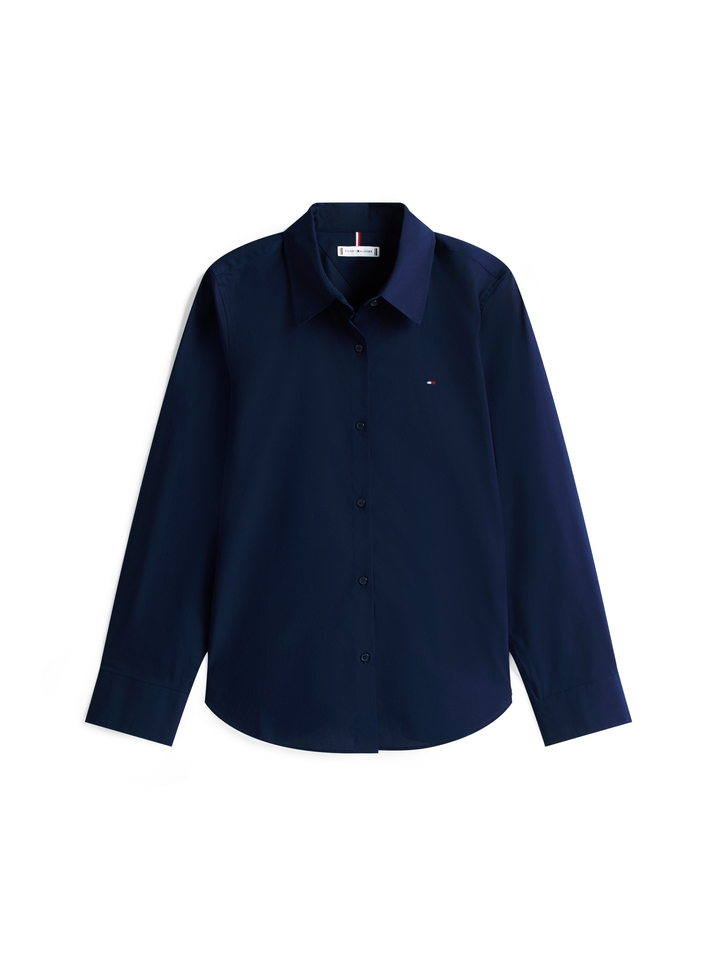 Tommy Hilfiger Blouse chemise »STRETCH REGULAR LS SHIRT« avec logo Tommy Hilfiger brodé, coupe régulière