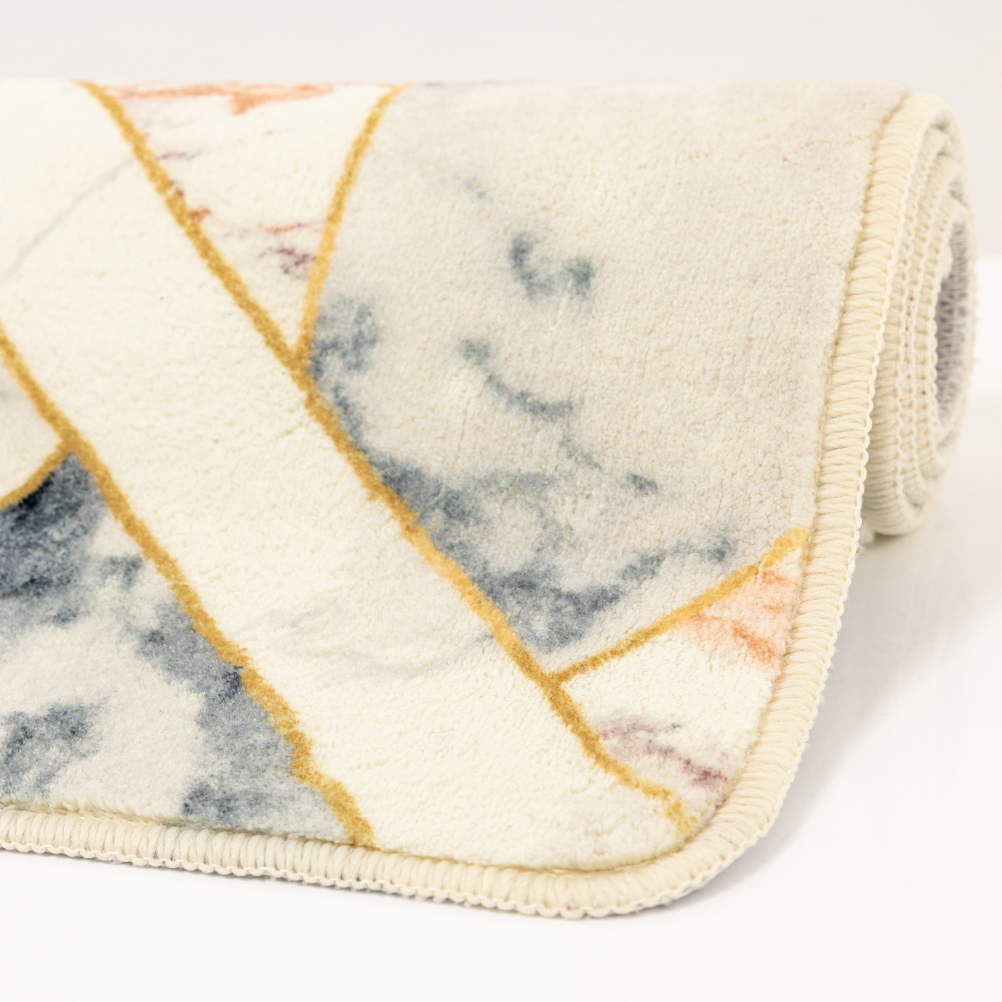 Gino Falcone Tapis de bain »Aquata GF-155, Badvorleger, Badezimmer Teppich« Höhe 5 mm Badteppich, bedruckt, Marmor Design, rechteckig