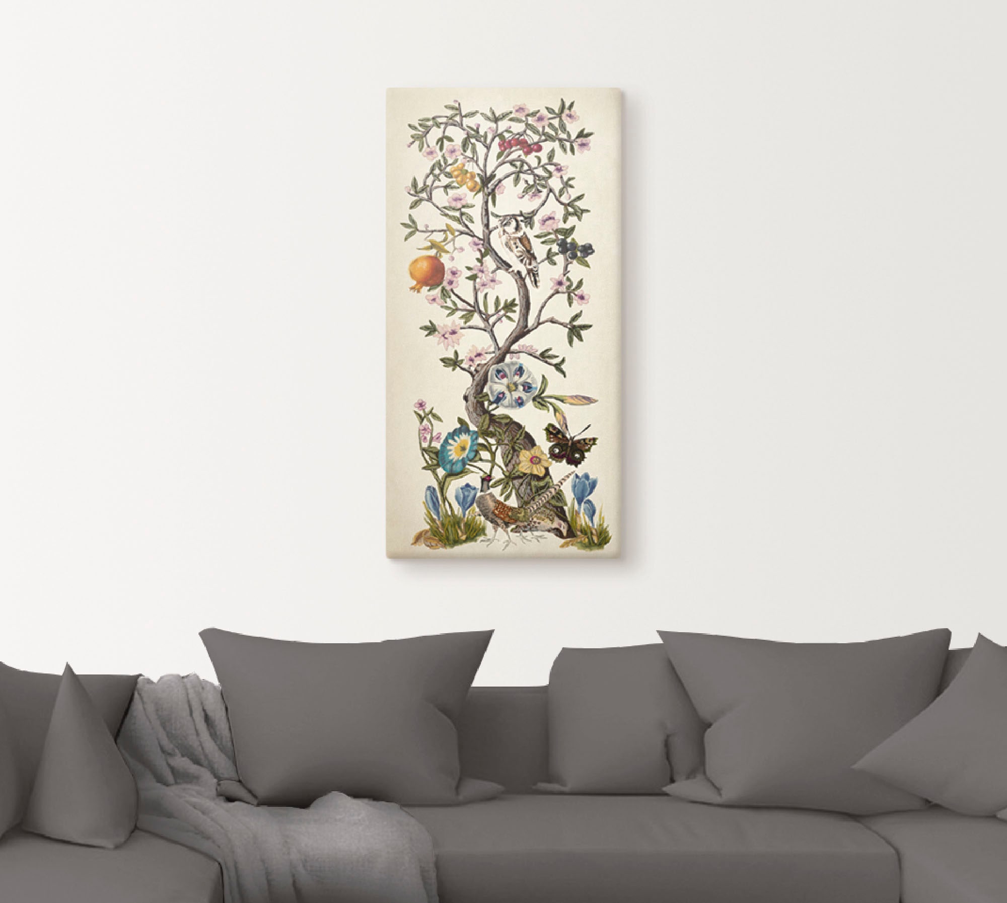 Artland Tableau sur toile »Chinoiserie Natur I« 1 cuis tlg. auf Holzrahmen gespannt