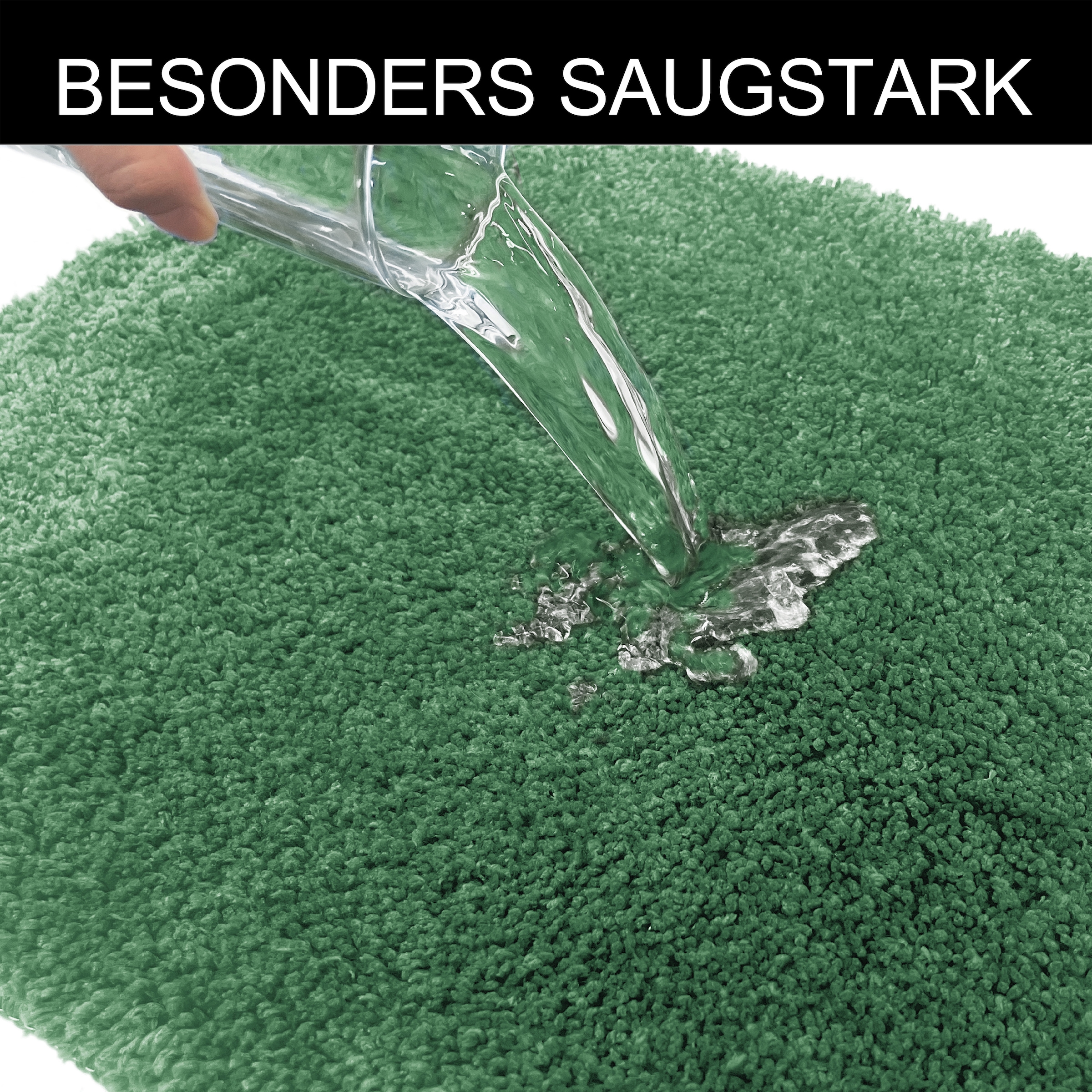 my home Badematte »Inga, Badezimmer Teppich, Badvorleger« Höhe 20 mm rutschhemmend beschichtet fussbodenheizungsgeeignet | schnell trocknend | strapazierfähig Badteppich, unifarben, weich, als halbrund und rechteckig erhältlich