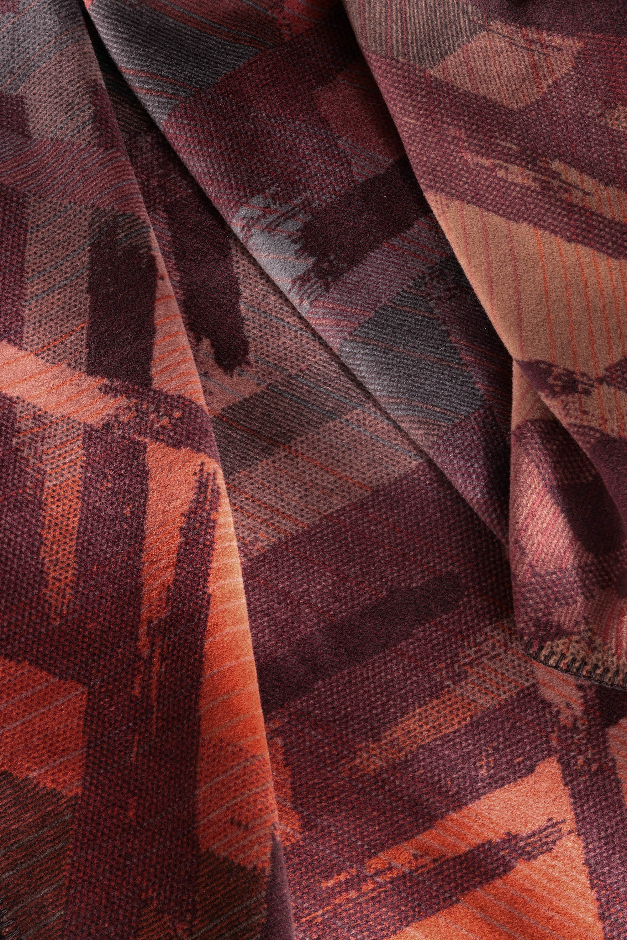 Biederlack Couverture d'intérieur »Garnet Glow mit geketteltem Zierstich« Made in Germany