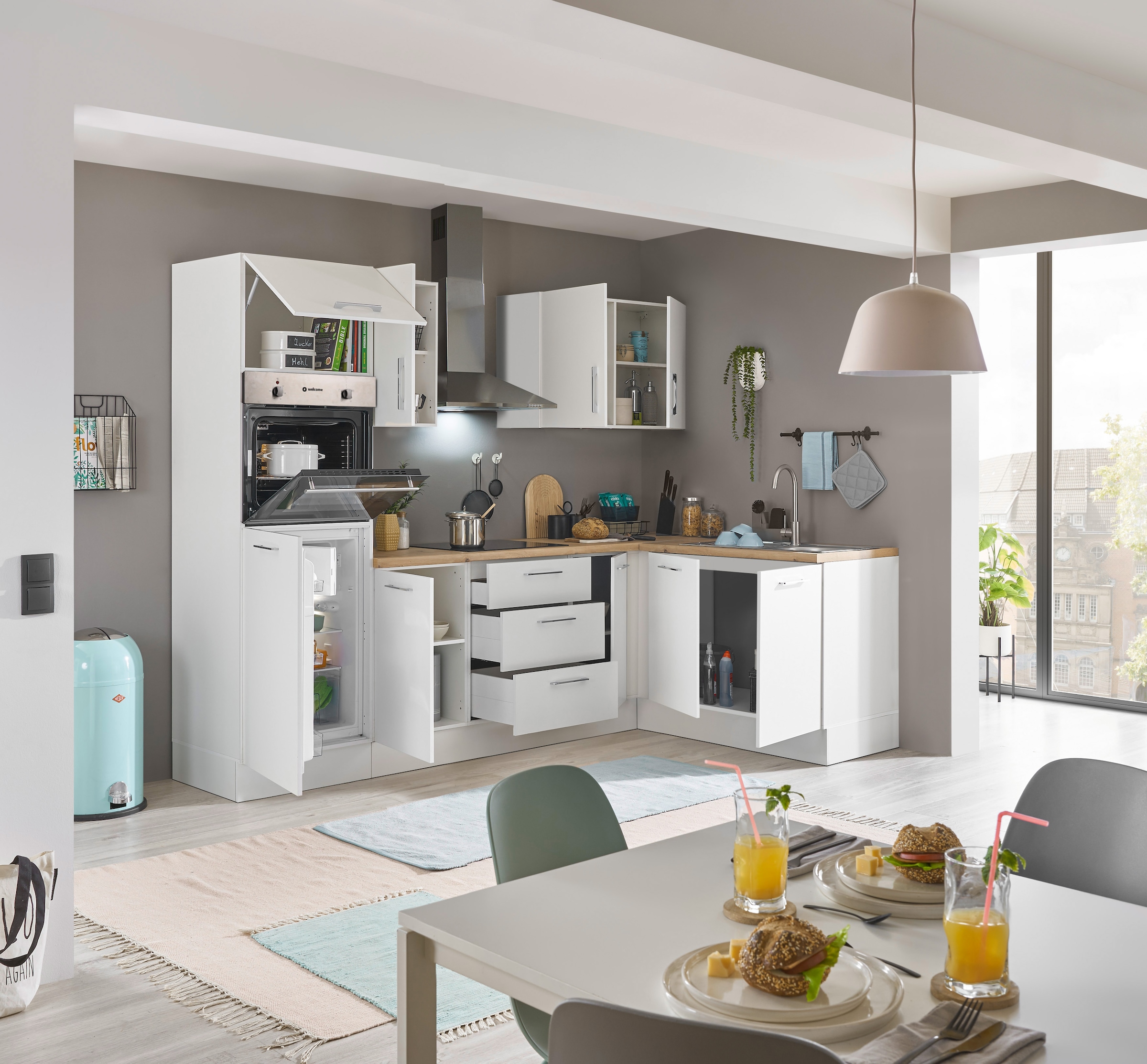 BASIC by Balculina Winkelküche »Turin« Stellbreite 270x175 cm, wahlweise mit E-Geräten