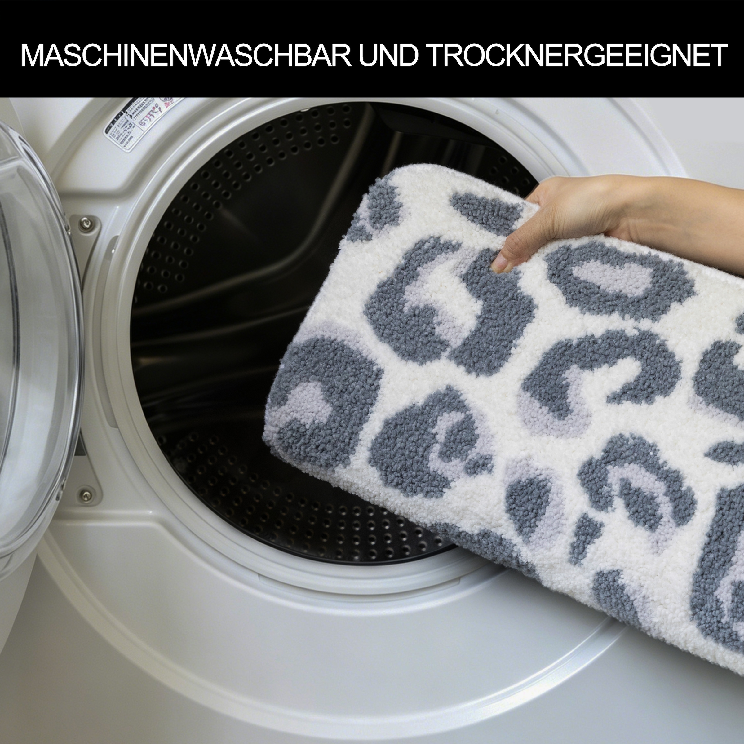 GOODproduct Badematte »Regona Leo, Badvorleger, Badezimmer Teppich, Duschvorleger« Höhe 10 mm rutschhemmend beschichtet fussbodenheizungsgeeignet | schnell trocknend Leoparden-Muster, Animal Print, modern