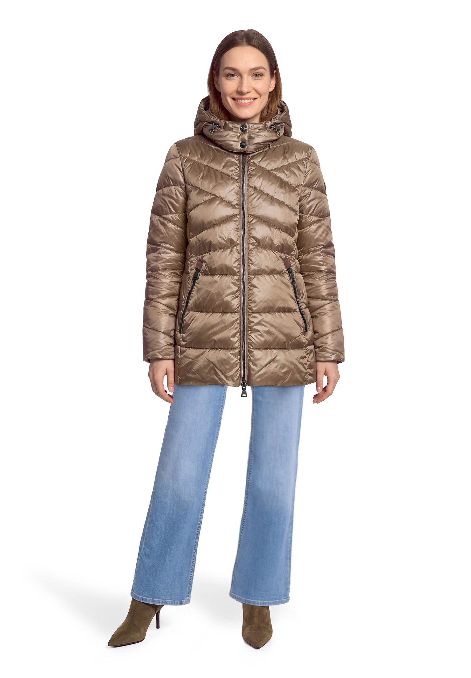Gil Bret Steppjacke mit Kapuze Winterjacke mit abnehmbarer Kapuze