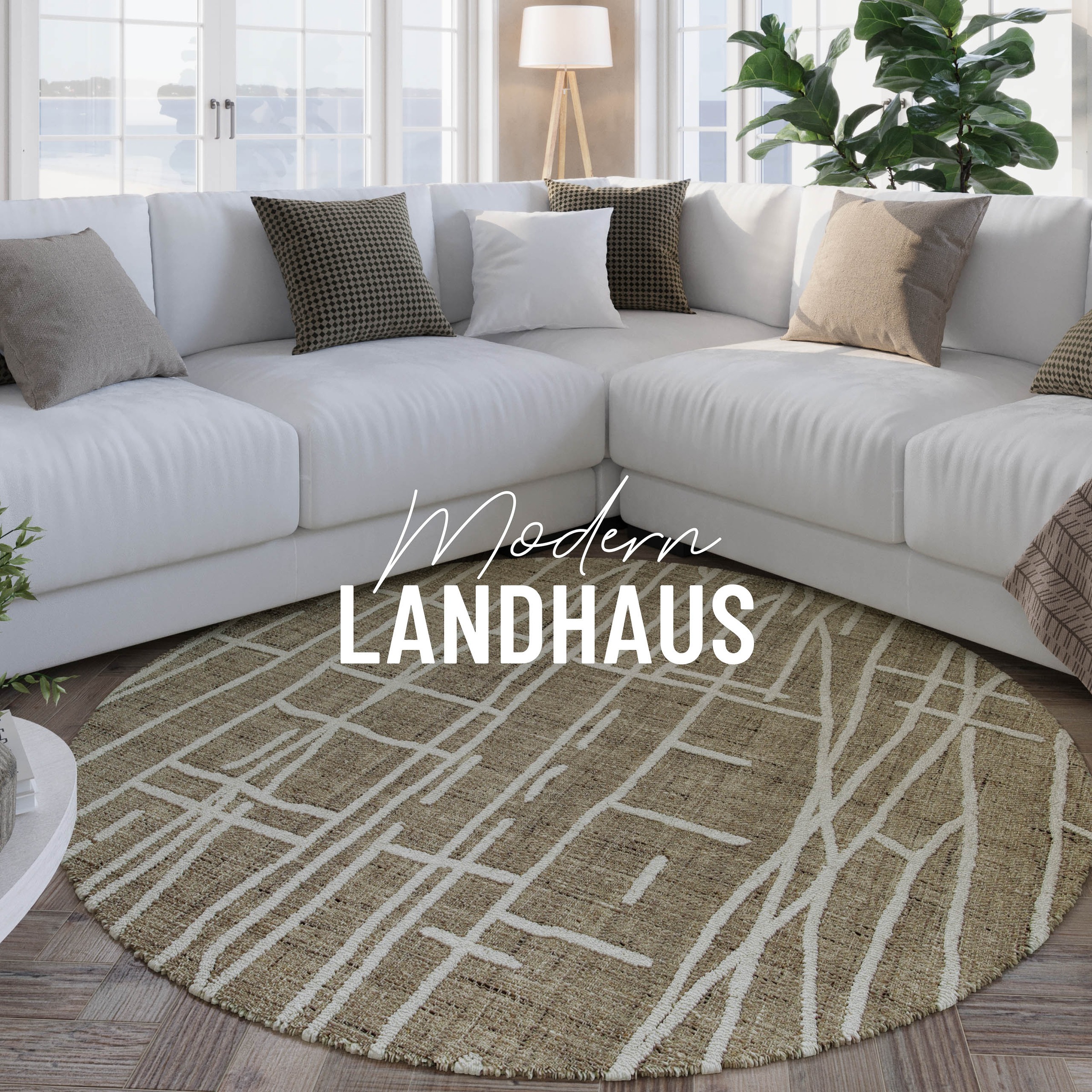 Wecon home Teppich »Hamptons TWENTYFIVE« rund 10 mm Höhe Kurzflor, Wohnzimmer, Schlafzimmer, elegant, robust, abstraktes Design