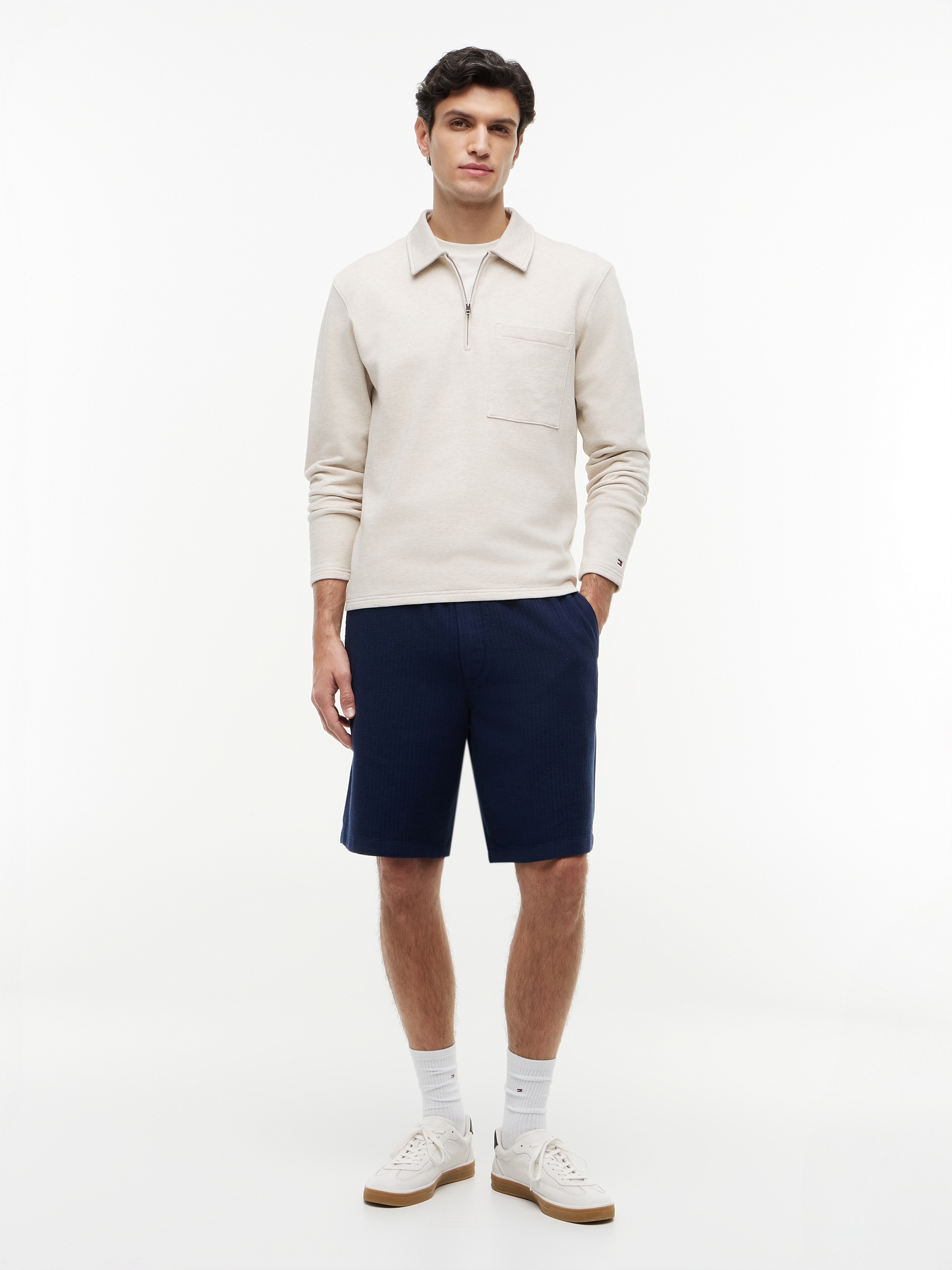 Tommy Hilfiger Sweat-shirt »ESSENTIAL TERRY POCKET 1/4 ZIP«
