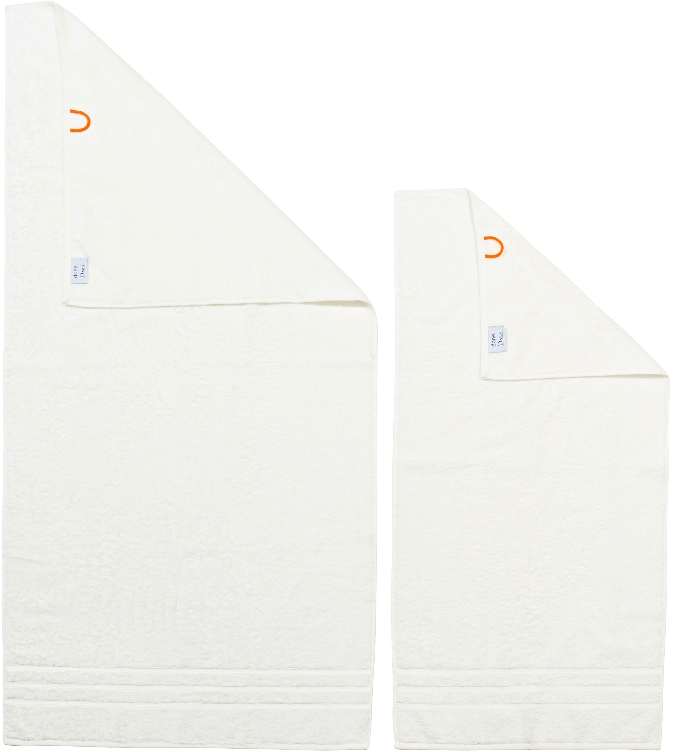 done.® Handtuch Set »Daily Uni« Set 6 tlg. Walkfrottier saugfähiges Walkfrottier, in verschiedenen Set Varianten erhältlich