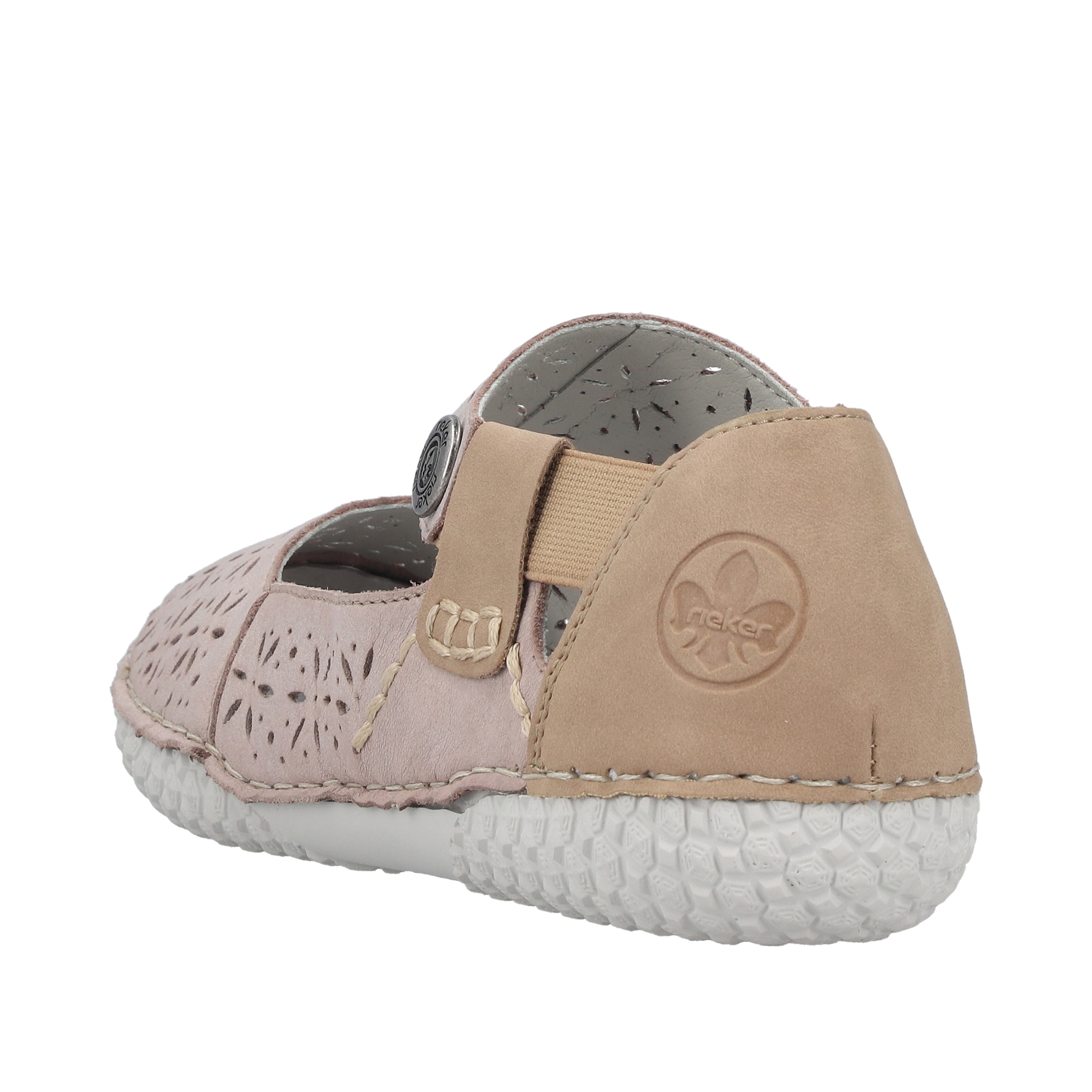 Rieker Ballerines à lanières  Mule, slipper avec perforations à la mode