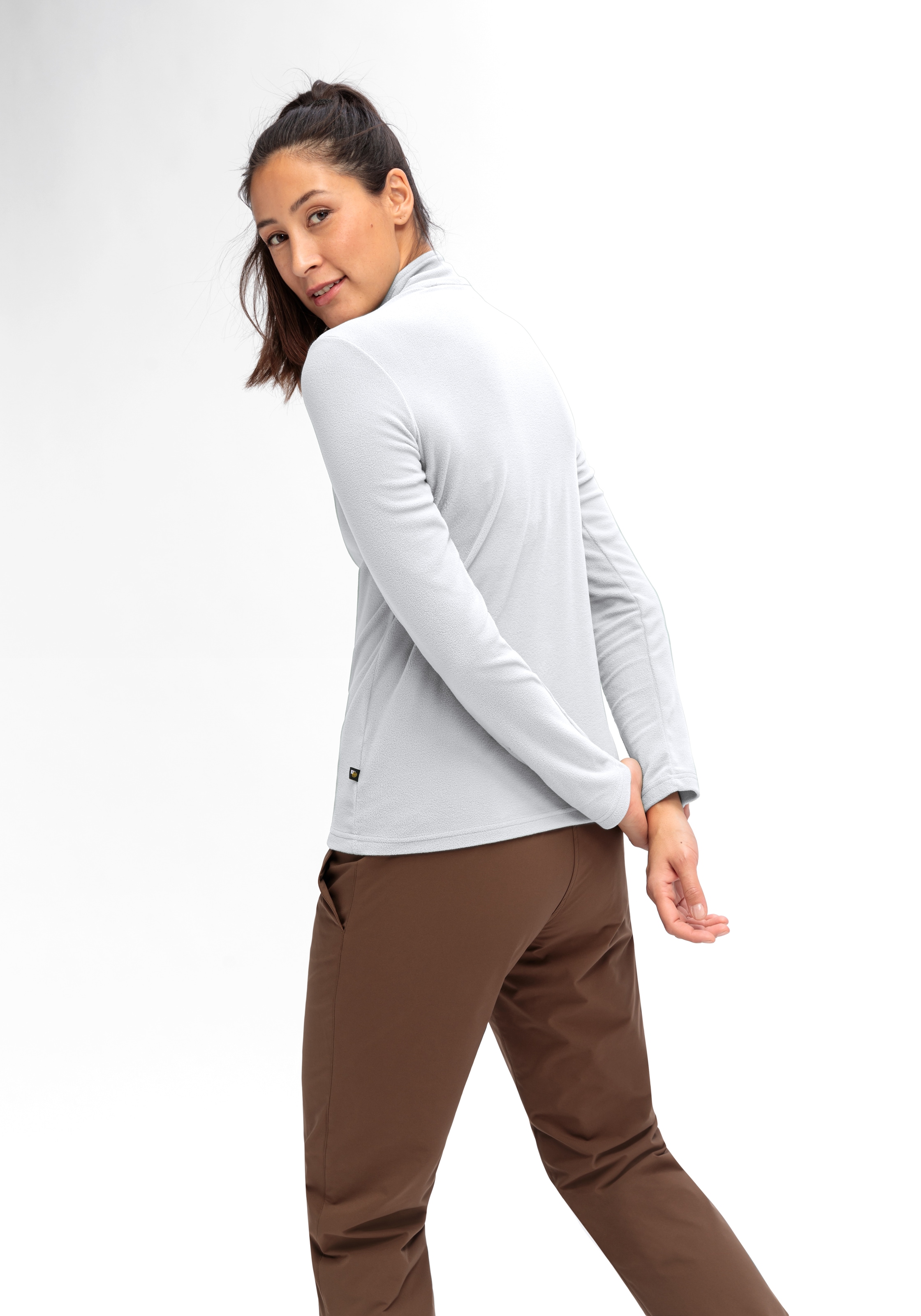 Maier Sports Fleecepullover »Denise HZ W« Damen Midlayer, pflegeleichtes Half-Zip Fleece