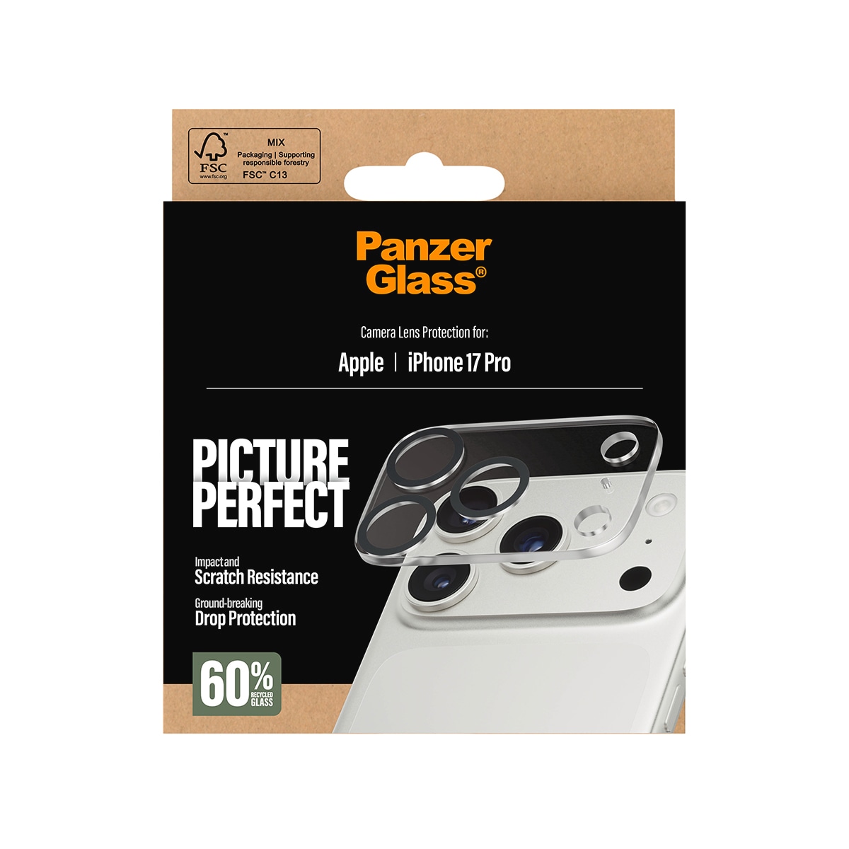 CARE by PanzerGlass Verre de protection pour appareil photo »PicturePerfect Camera Lens Protector« für Apple iPhone 17 Pro Kameraschutz,Linsenschutz,Objektivschutz, kratz- & stossfest