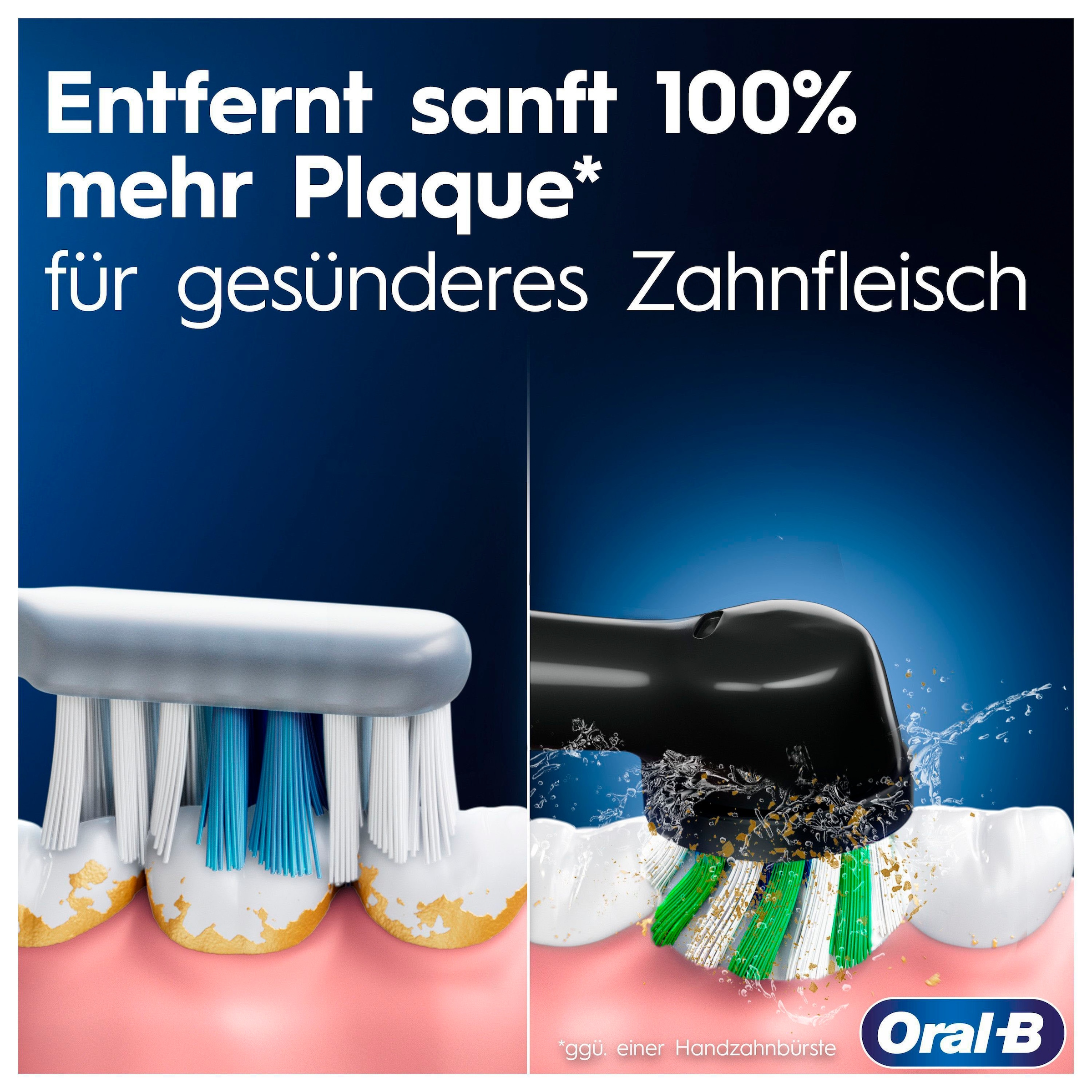 Oral-B Elektrische Zahnbürste »Pro 3 3900« 3 Stk. Aufsteckbürsten Doppelpack 3 Putzmodi