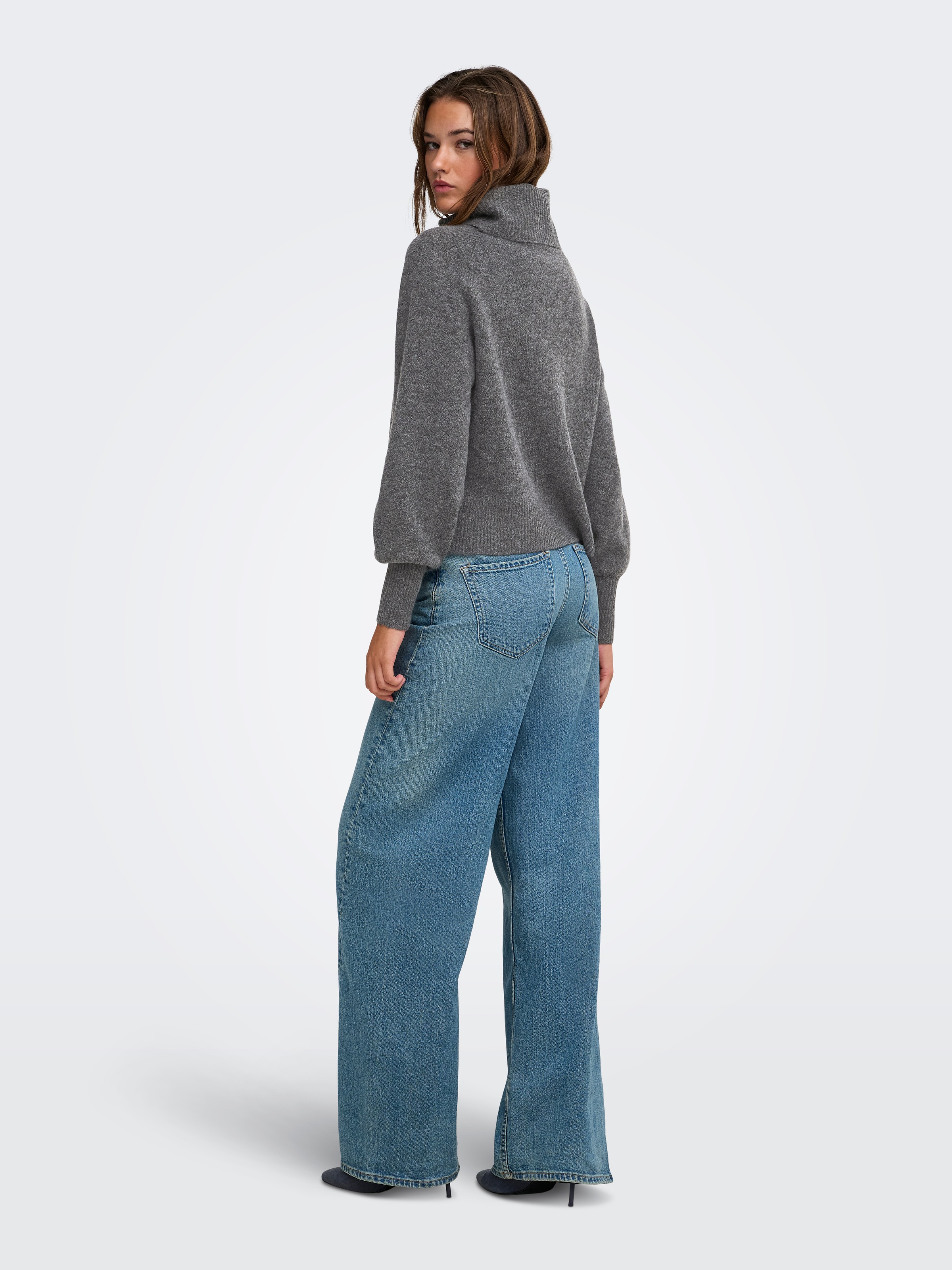 ONLY Pull à col roulé »ONLOLIVIA LS ROLL NECK CC KNT« mélange de matériaux, coupe régulière