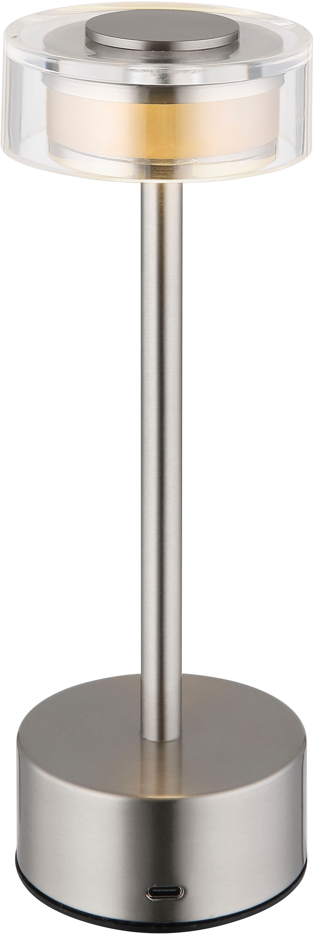 GLOBO LIGHTING Lampe de table LED »SHIRA« 1 cuis blanc chaud - blanc froid Akkutischleuchte, Touchdimmer, Lichttemperaturwechsel