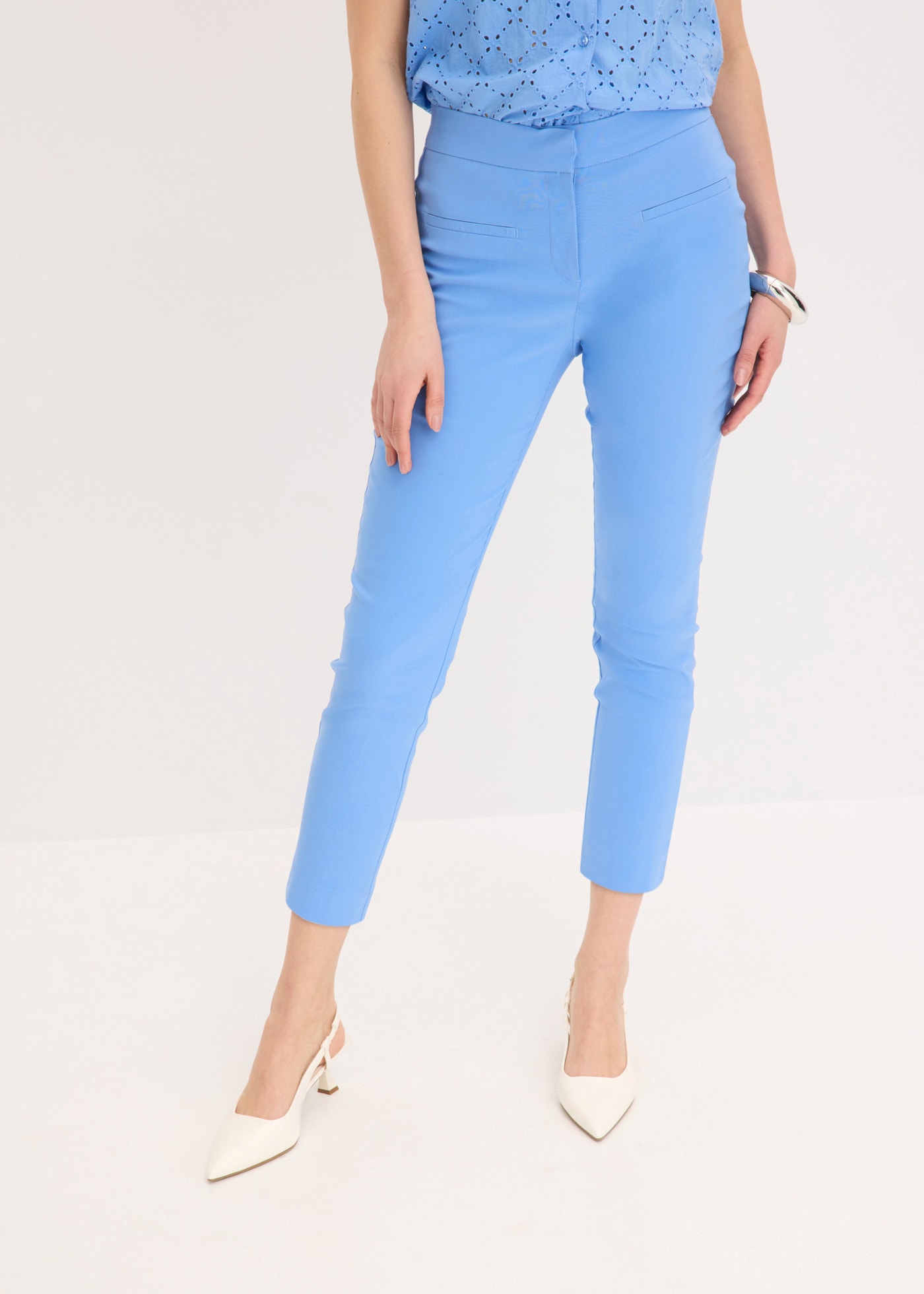 bonprix Pantalon 7/8  en viscose, polyamide et élasthanne, coupe slim, style féminin