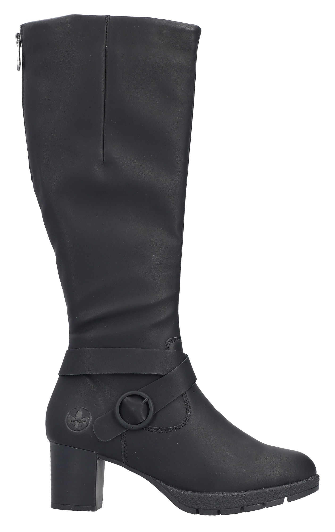 Rieker Bottes  bottes hautes, talon bloc, fermeture éclair arrière - forme étroite