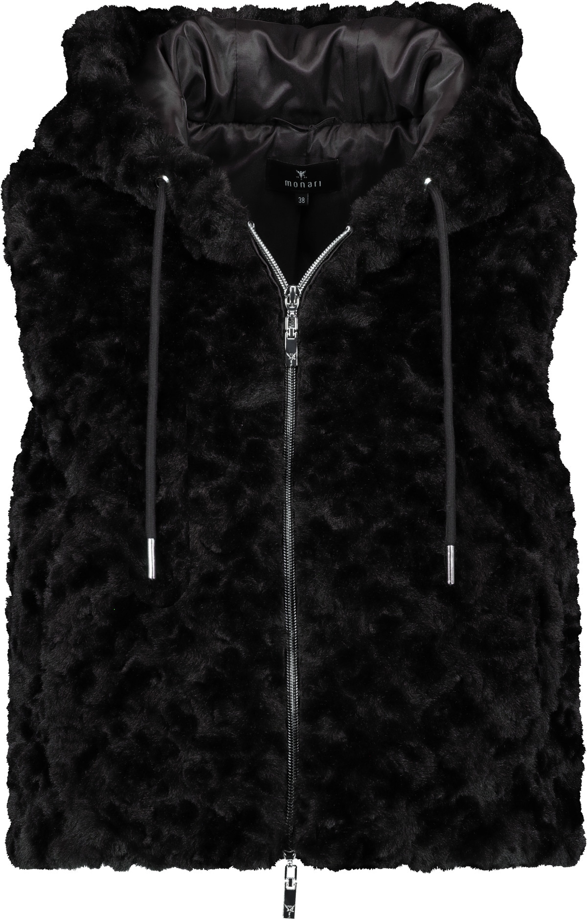 Monari Fellimitatweste Regular fit mit Kapuze