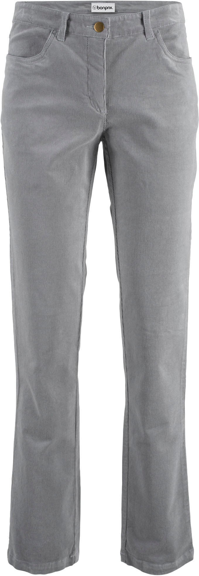 bonprix Pantalon en velours côtelé »Stretch-Cordhose, Straight«  aus Stretch-Material, Slim Fit, mit Eingrifftaschen