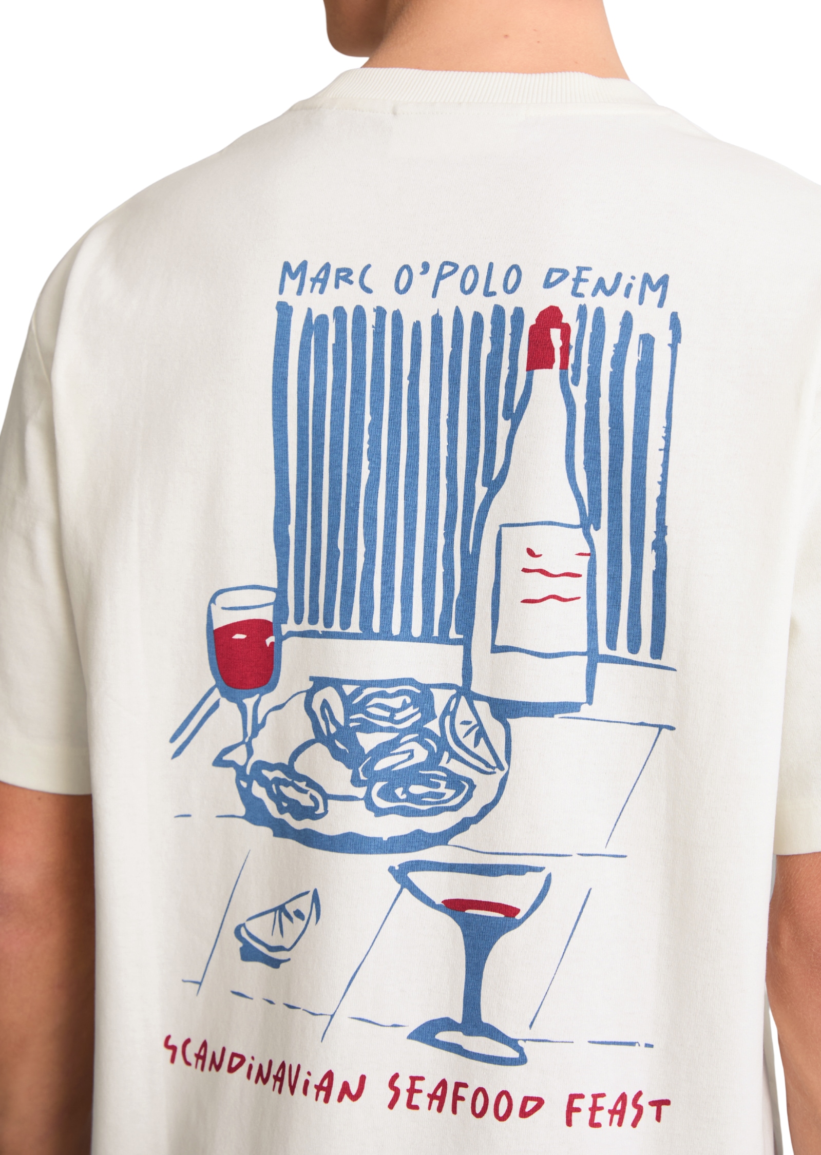 Marc O'Polo DENIM T-shirt relaxed avec imprimé dans le dos