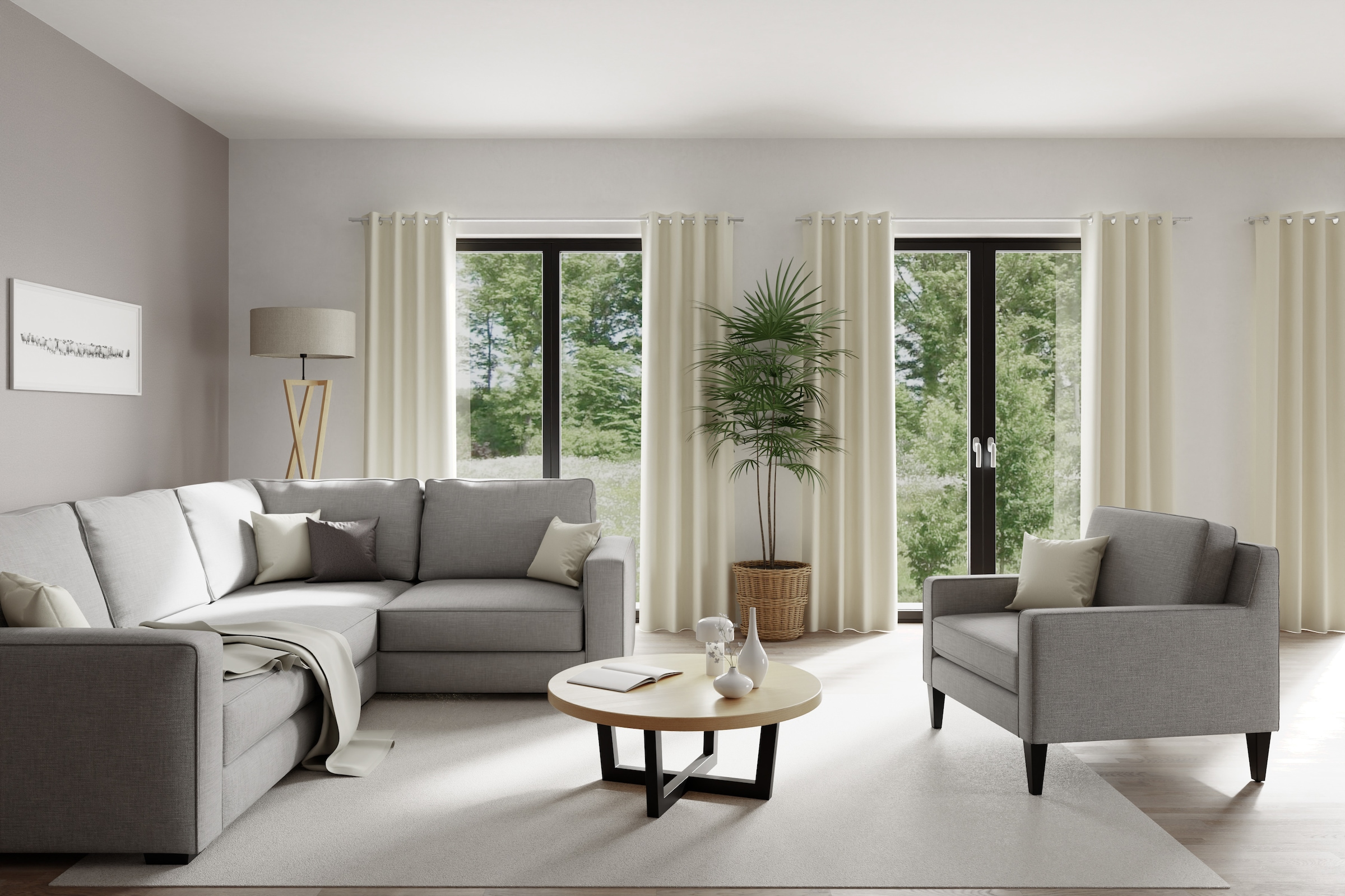 HOMING Vorhang »Bahamas« Ösen 1 Stk. tlg. Fertigschal