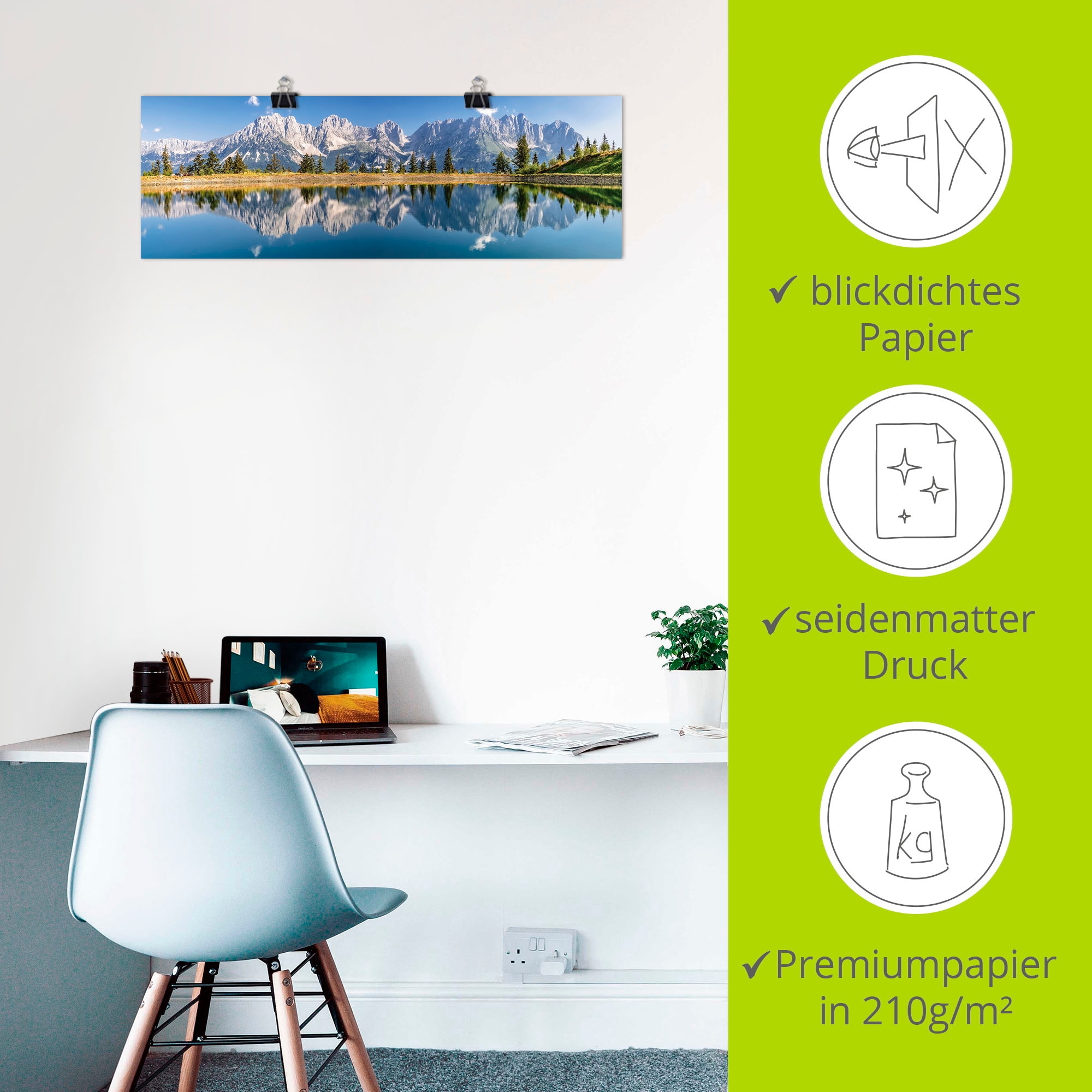 Artland Wandbild »Kaisergebirge Tirol« Berge & Alpenbilder 1 Stk. tlg. als Alubild, Outdoorbild, Leinwandbild, Poster, Wandaufkleber