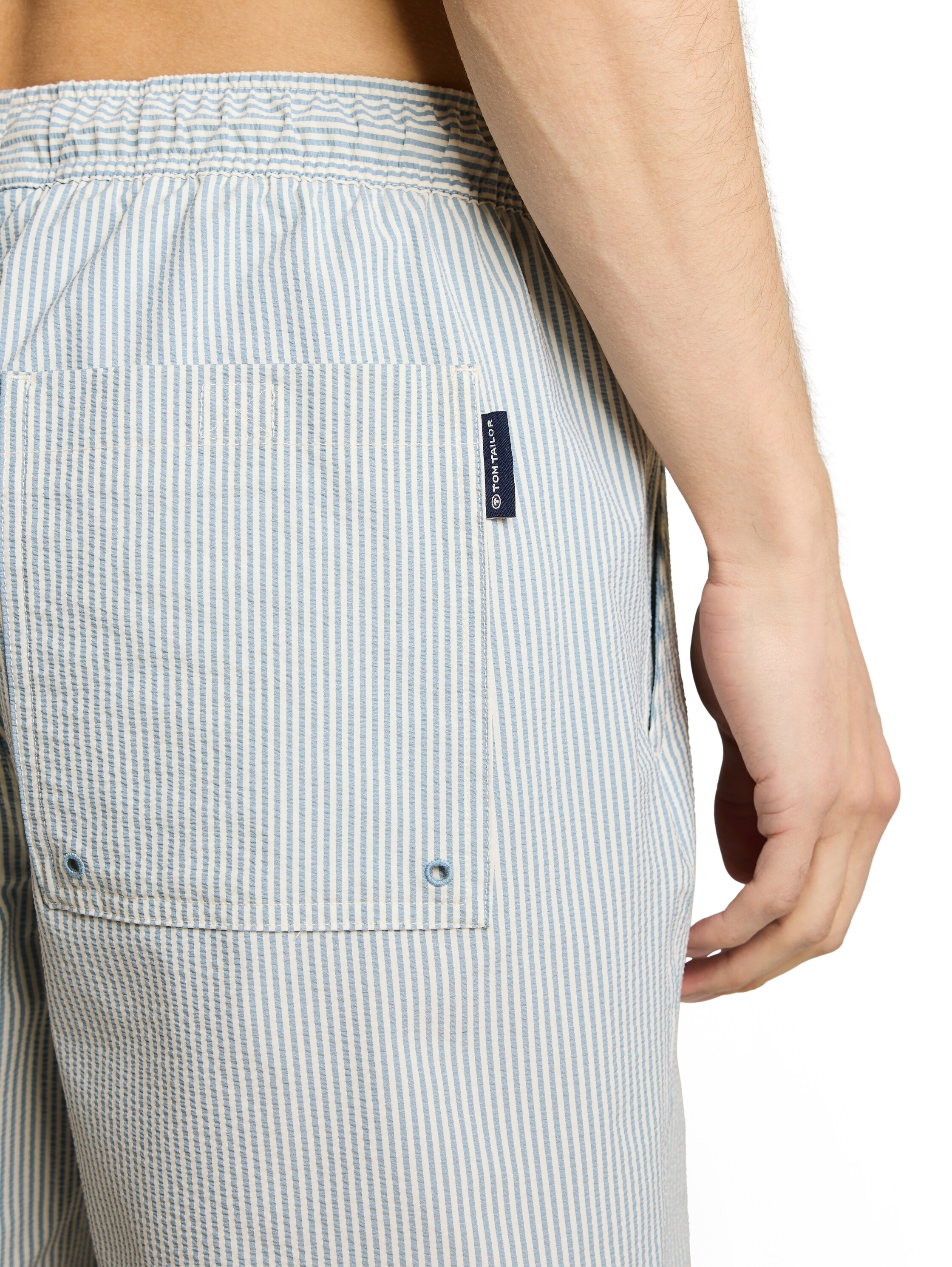 TOM TAILOR Maillot de bain Design rayé avec poches latérales
