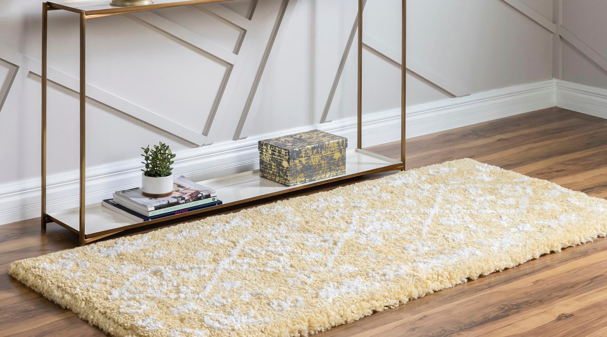 Myflair Möbel & Accessoires Tapis de sol à poils longs »Temara Shag, LAGERRÄUMUNG!« Rectangulaire 51 mm Höhe Teppich-Läufer, gewebt, Scandi Design, ideal im Flur & Schlafzimmer