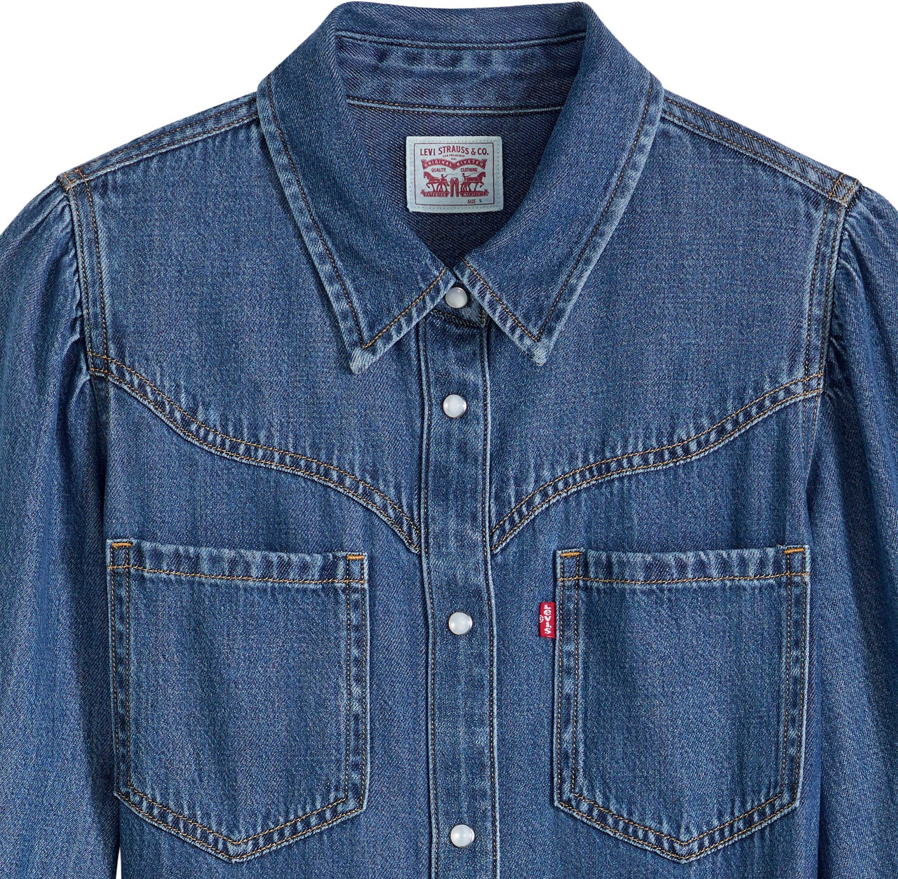 Levi's® Robe en jean »JOURNEY LS MAXI DRESS« Poches pour les mains avec ceinture à nouer