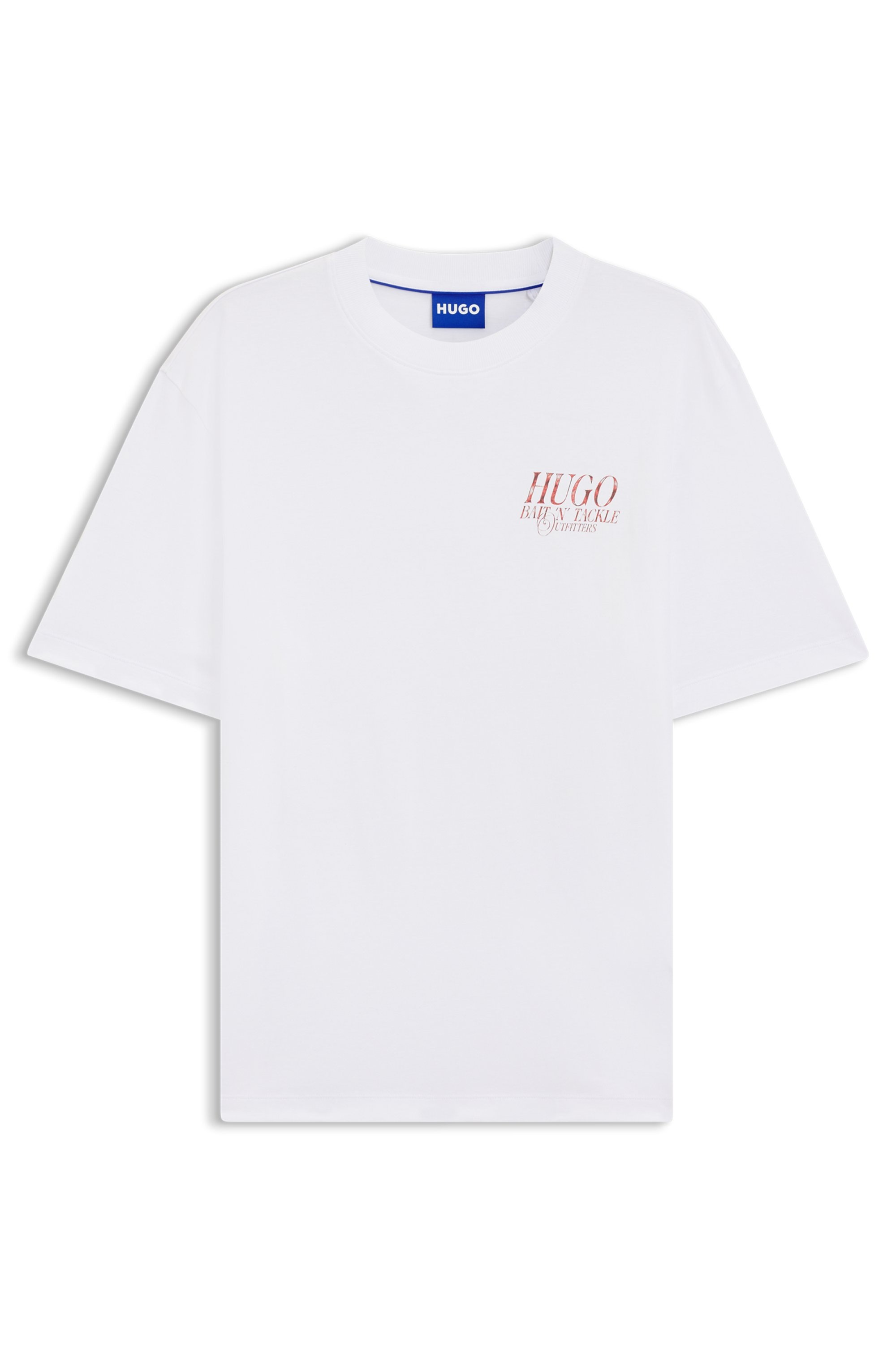 HUGO T-Shirt Regular Fit, Rückdruck, Rundhalsausschnitt